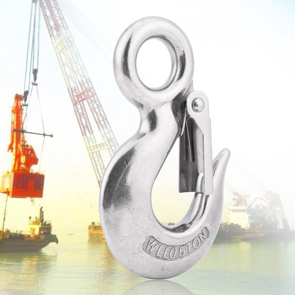 Drehhaken-hebeschlinge Mit Runder Öse Aus Edelstahl 304, 90-mm-hebekarabiner, 0,5 T Tragfähigkeit, Robust Für Handhabung Und Sicherung.