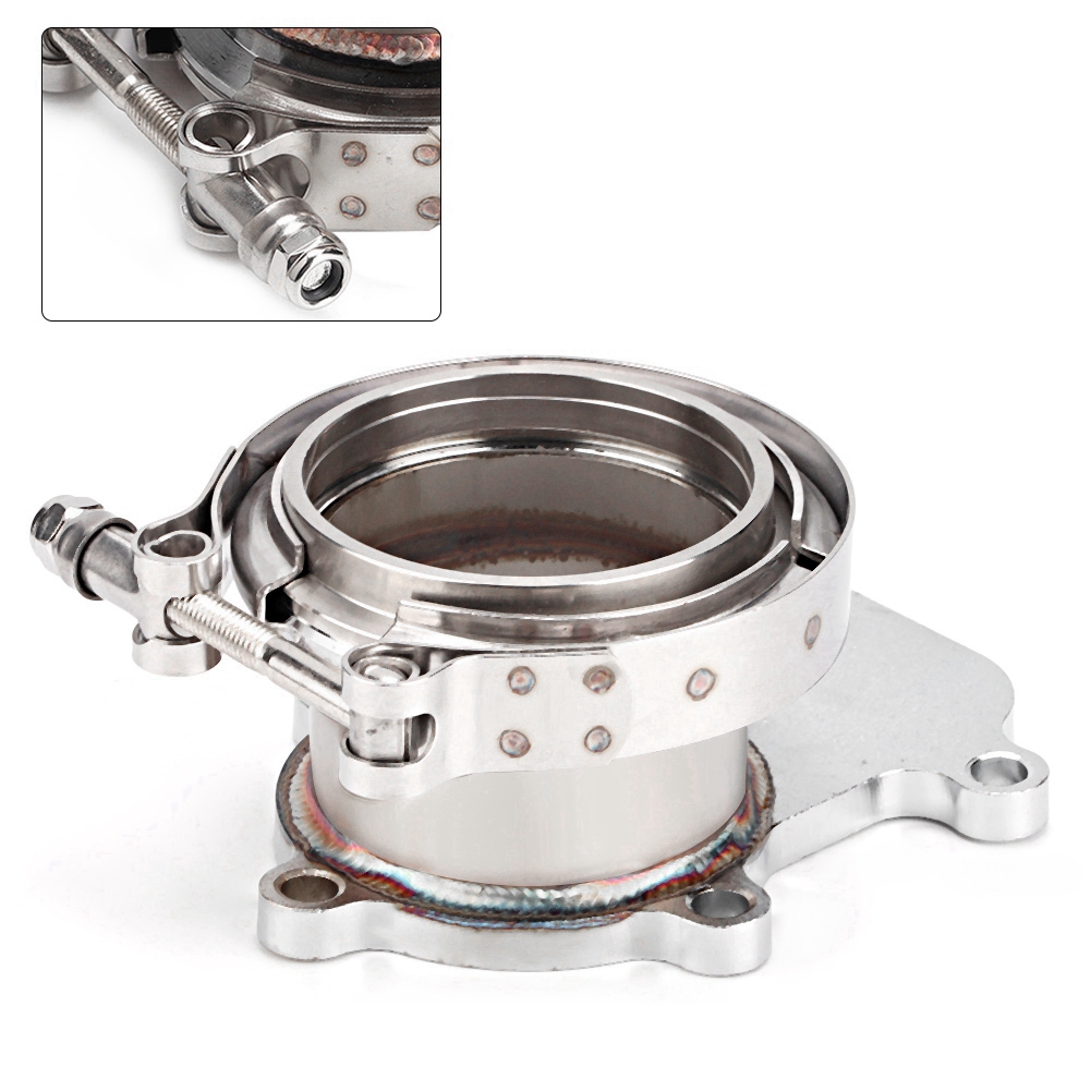 Edelstahlflansch Für Holset Wh1c Hx35 Hx35w Turbolader, Downpipe-auf-3-zoll-v-band-ausgangsadapter, Hochleistungs-montagesatz