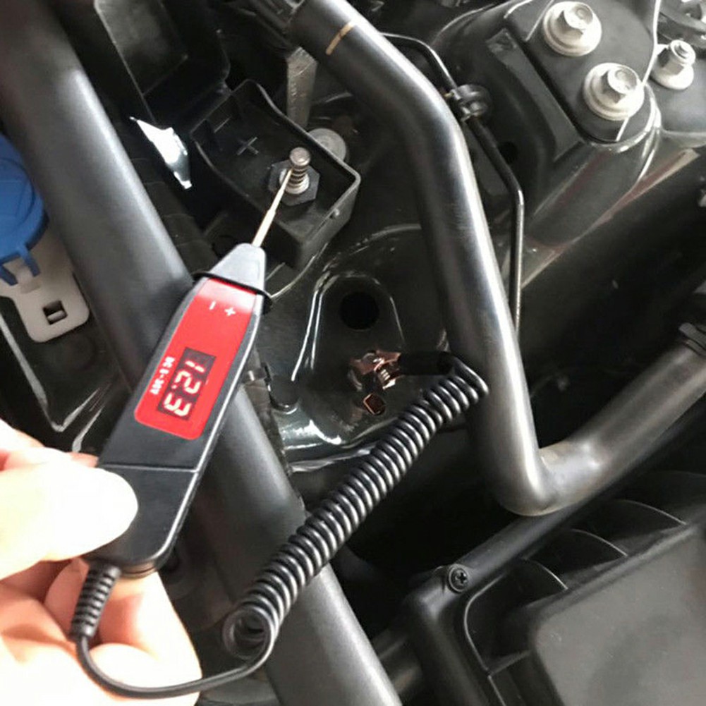 Digitales Kfz-spannungsmessgerät (5–36 V Dc), Voltmeter-stift Mit Led, Lcd-anzeige Und Kfz-diagnosesonde
