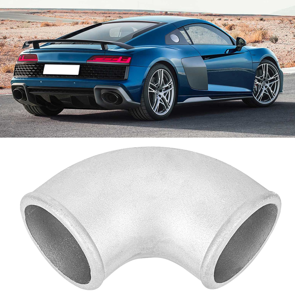 90°-bogen Aus Aluminiumguss (63 Mm) Für Turbolader-ladeluftkühler, Verstärkter Schlauch, 2,5-zoll-anschluss, Enger Winkel