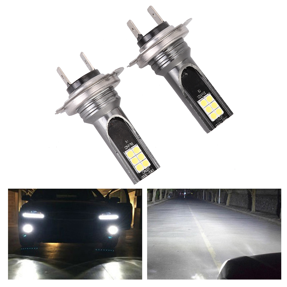 2x H7 12led Autoscheinwerfer 3000k 24w 1000lm Hochleistungs-nebelscheinwerfer