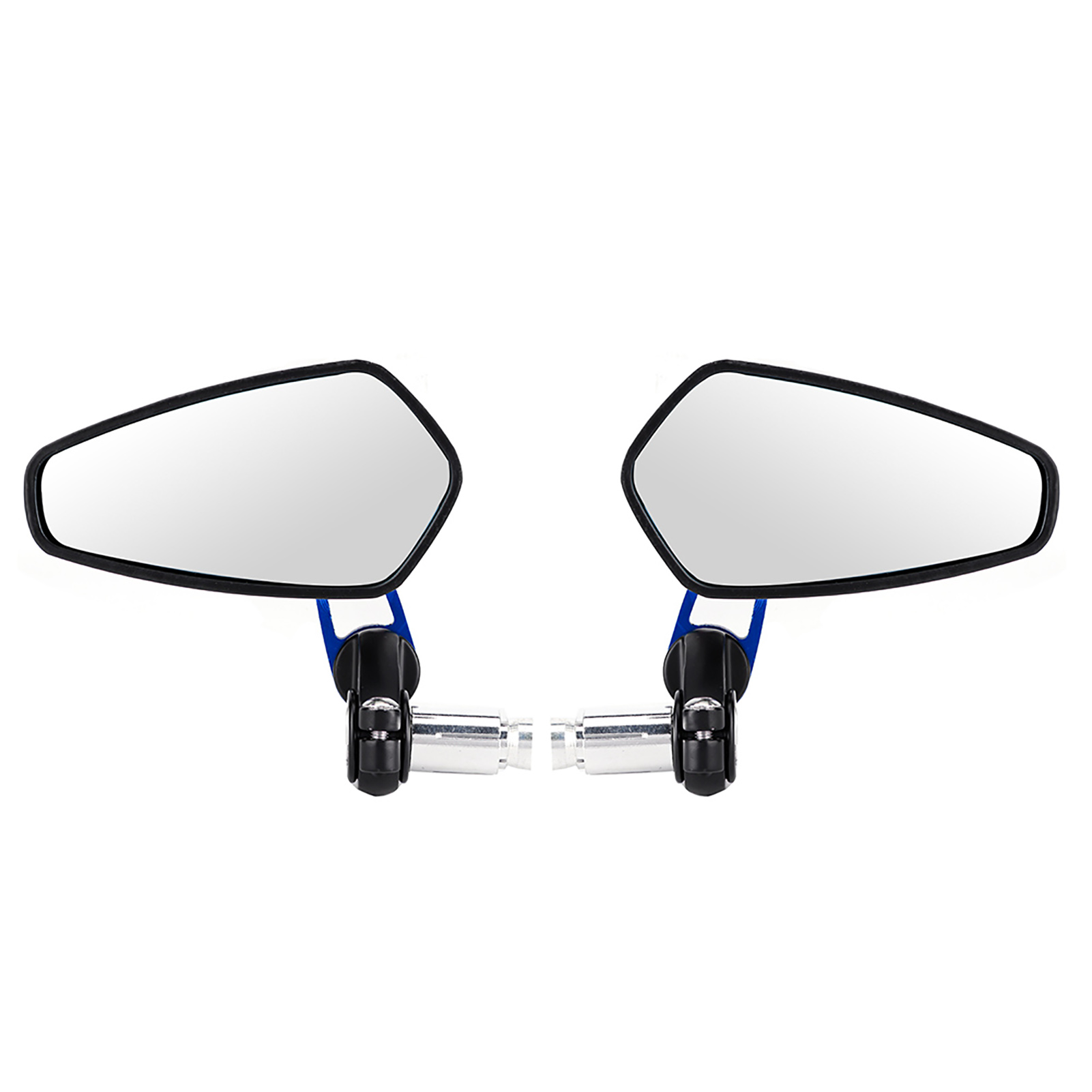 2 Stück Motorrad Cnc Griff Aluminium Plane Rückspiegel Seitenreflektor Zubehör Blau