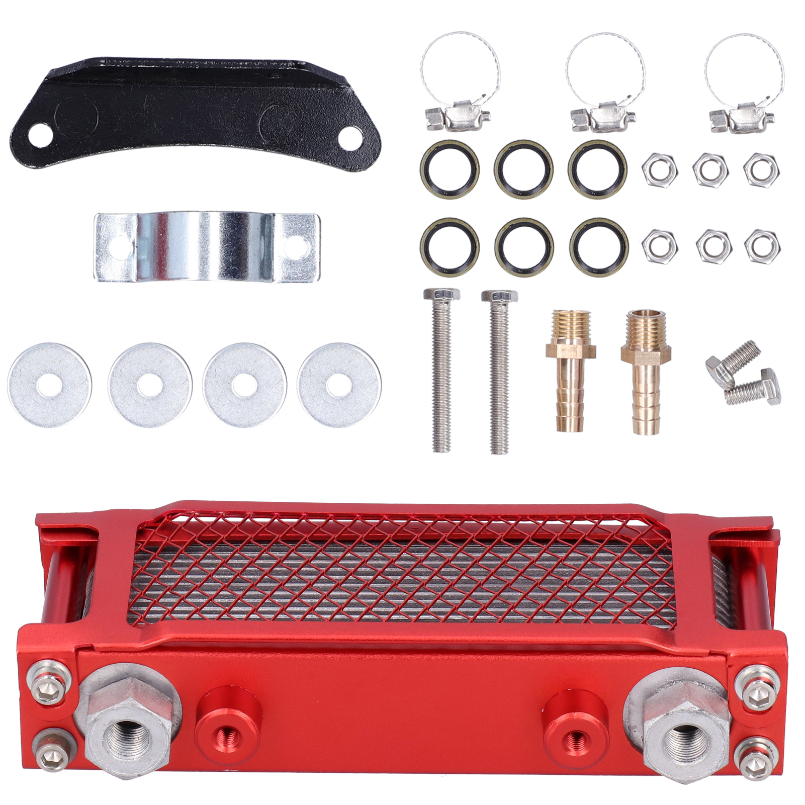 Universeller Motorölkühler-satz Für 100–250 Cm³ Motoren, Geeignet Für Motocross-, Quad- Und Motocross-motorräder, Hochleistungs-aluminiumkühler