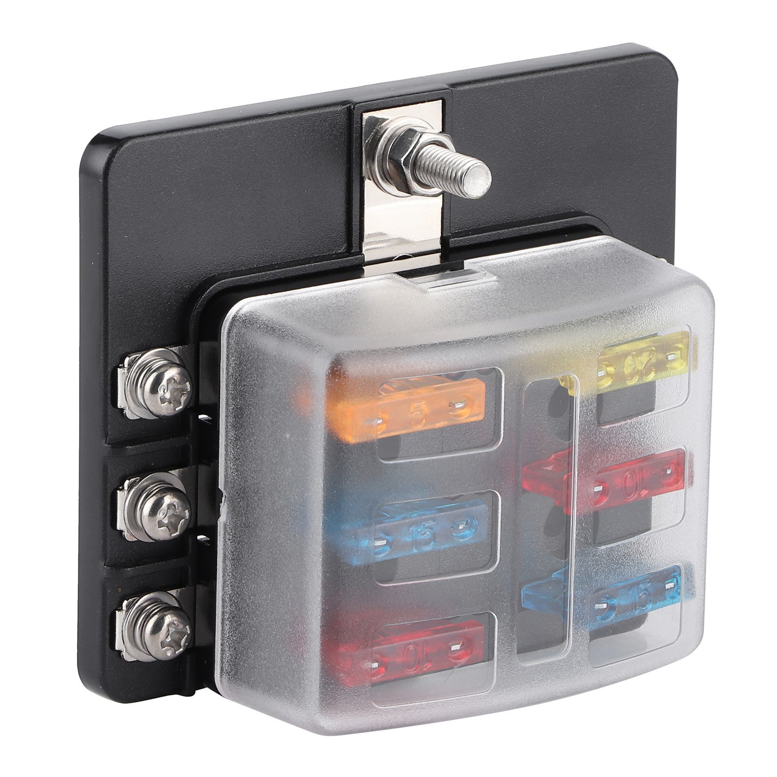 Sicherungshalter Pbt-box 6-wege-blockplatine Mit Led-anzeige Für Auto, Boot, Yacht