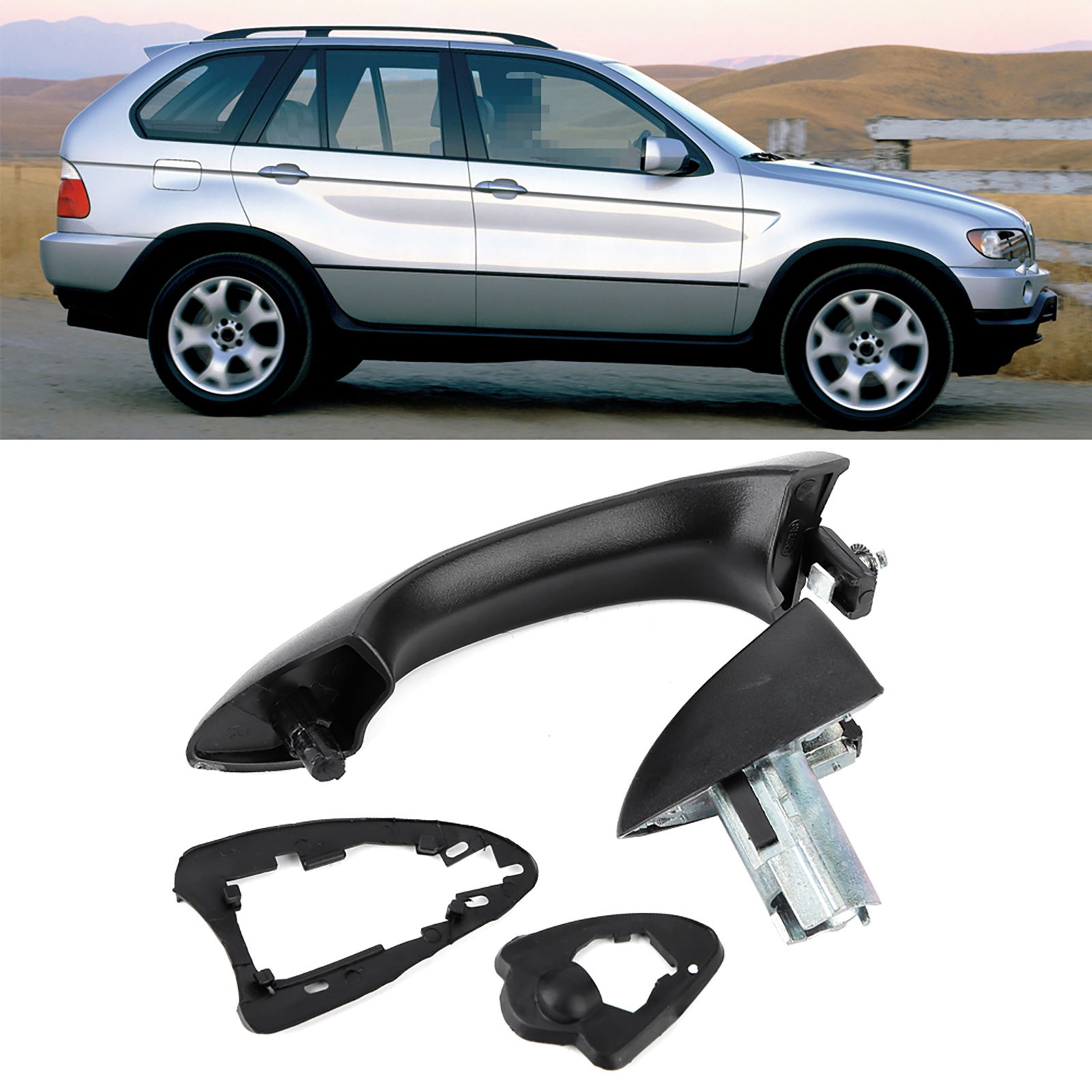 Linker Hinterer Außentürgriff Für Bmw E53 X5 2000-2006, Teilenummer 51218257737, Außenersatzteil, Seitengriff, Suv-kompatibel.