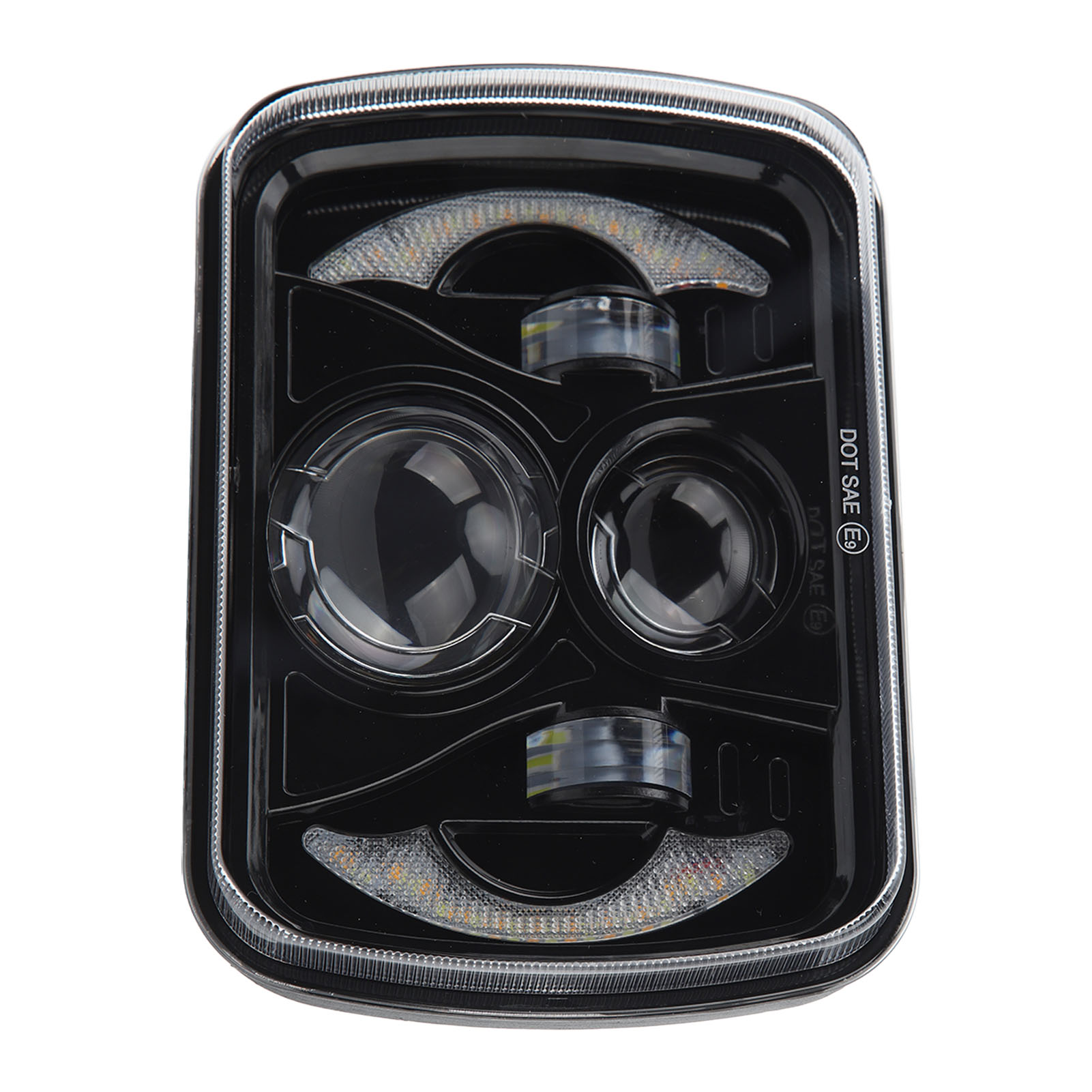 Quadratischer Led-tagfahrlichtscheinwerfer Mit Dualoptik Für Lkw, Fernlicht Und Blinker, Wasserfest, Hohe Lichtdurchlässigkeit, 12v-48v, Geeignet Für Schwere Nutzfahrzeuge