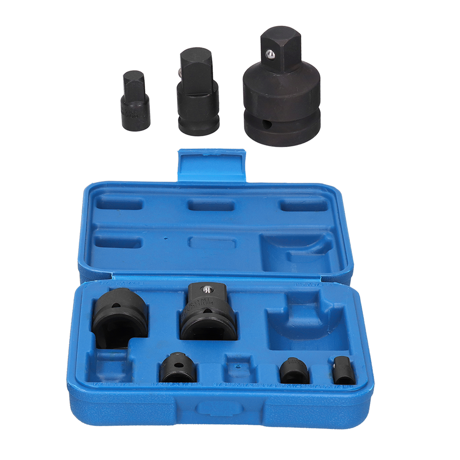 Set Mit 8 Pneumatischen Reduzieradapter-steckschlüsseln Für Die Kfz-reparatur, Inklusive Aufbewahrungskoffer, Professionelles Werkzeug.