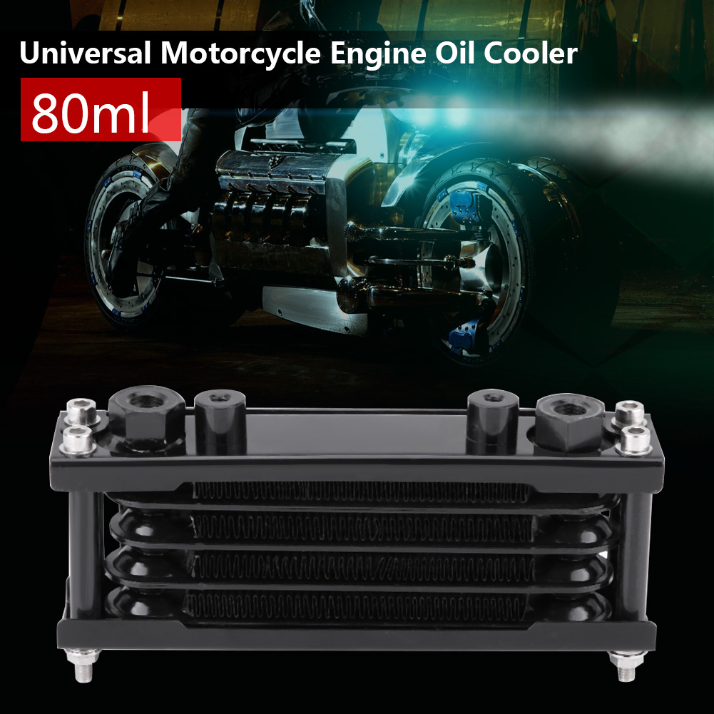 Universeller Motorölkühler Für Motorräder Und Dirtbikes Mit 50-200 Cm³ Hubraum, Aluminium-kühlkörper, Ölkühlungssatz, Motorradkompatibel.