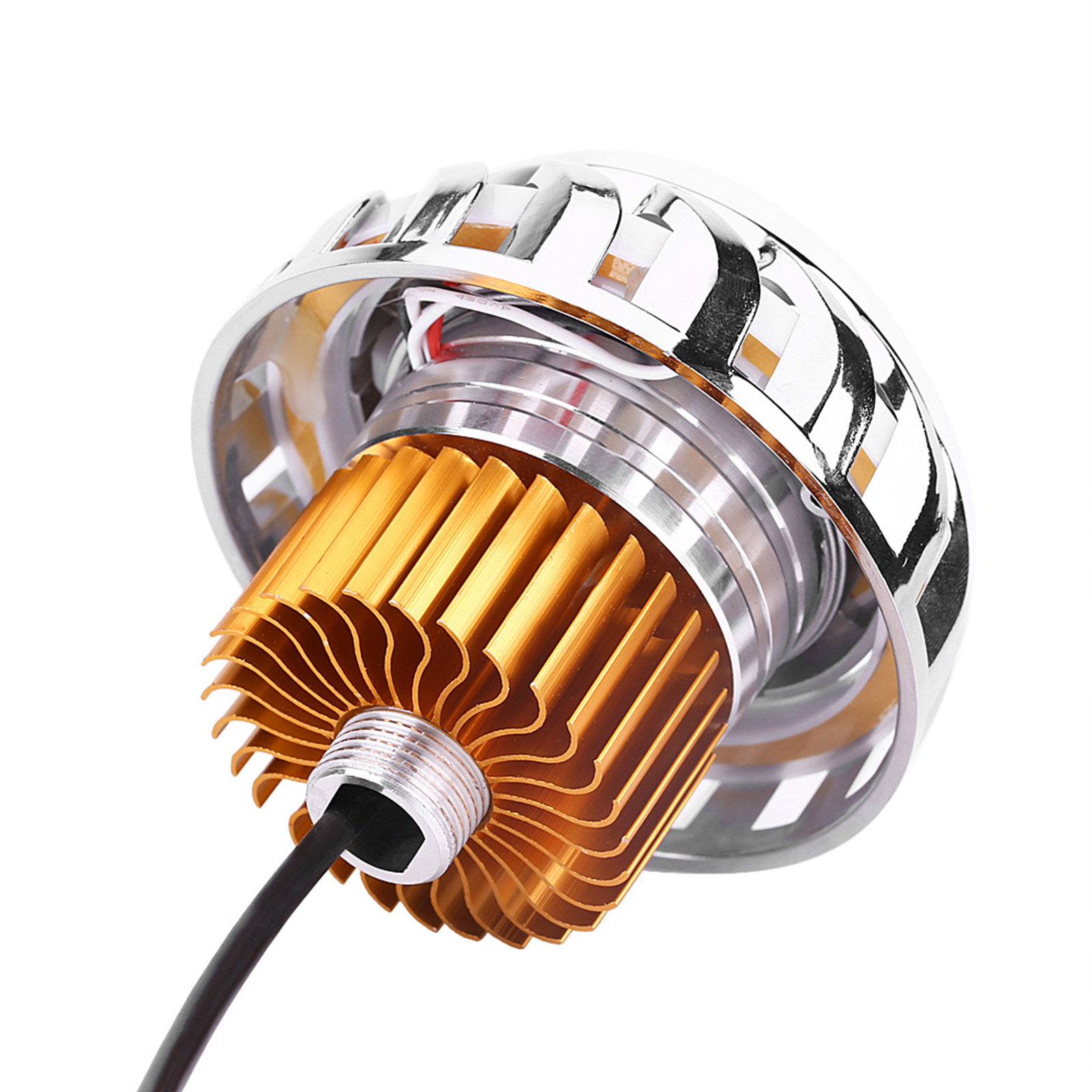 Motorrad-led-scheinwerfer Mit Dual-optik-projektor, Halo-effekt, Angel Eye, Demon-design, Cyclone Frontlampe, 12 V
