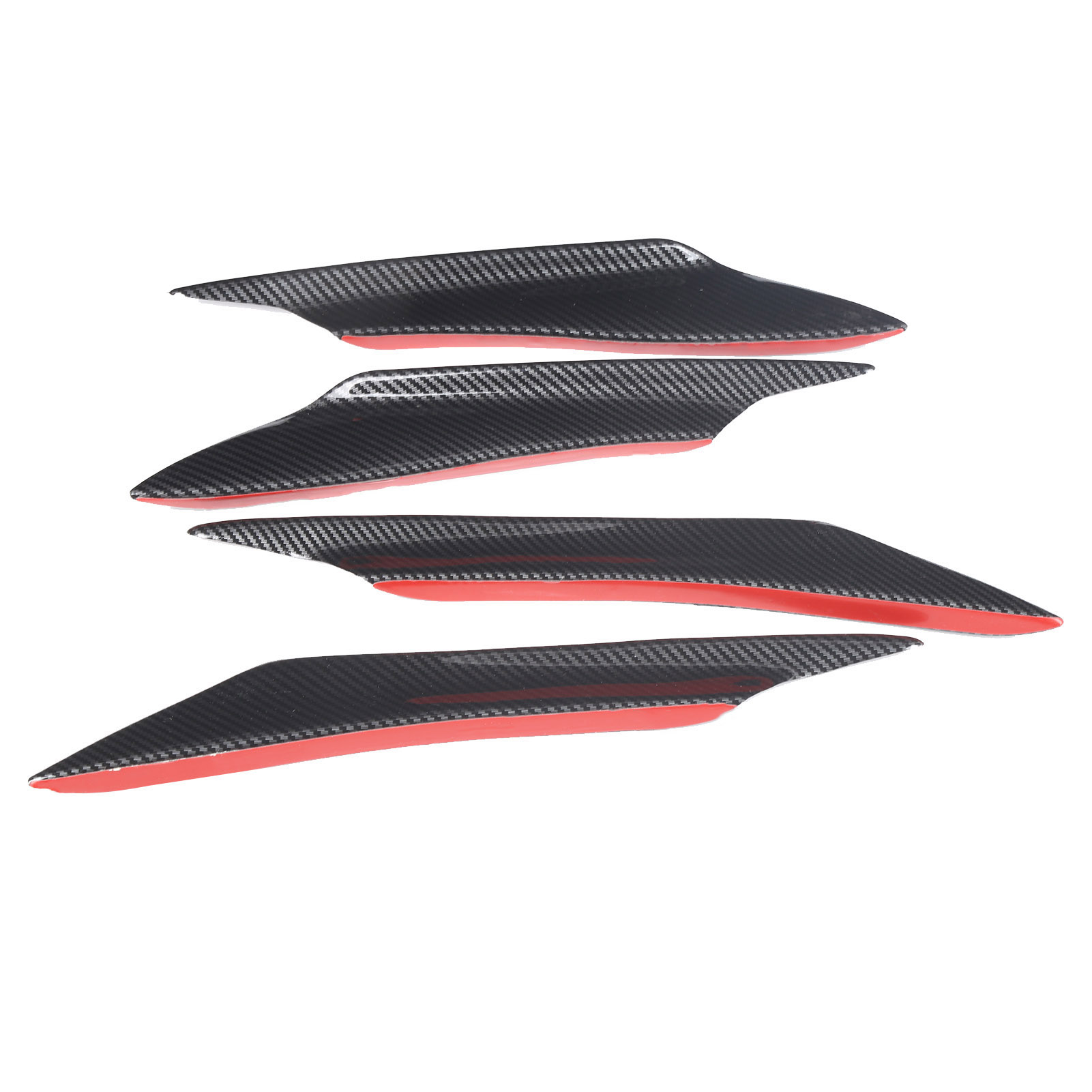 4 Universal Frontspoiler Lippe Splitter Flügel Carbon Style Exterieur Auto Karosserie Kit