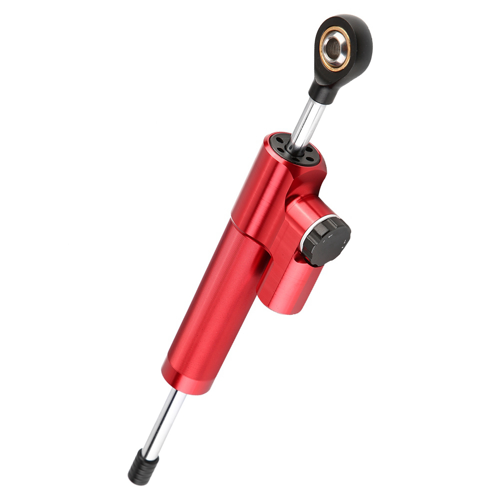 Motorrad-lenkungsdämpfer-set, Stabilisator In Rot-schwarzen Aluminiumlenkern