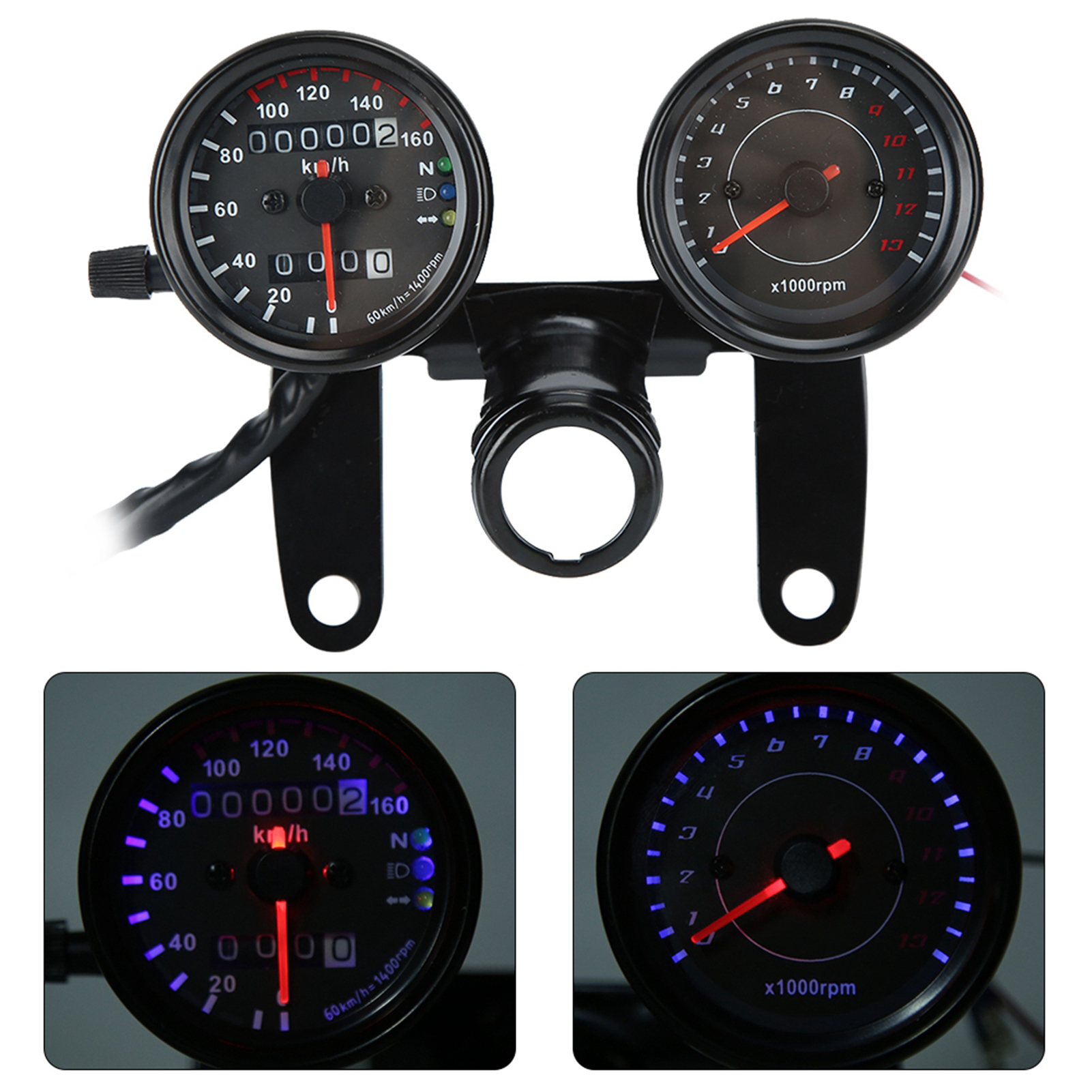 Universeller Motorrad-kilometerzähler/tachometer, Retro-modifikationsinstrument, Zubehör
