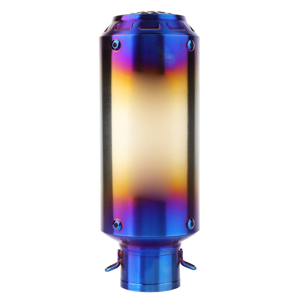 51-mm-motorradauspuff Aus Edelstahl, Blaue Endkappe, Kompatibel Mit Kawasaki Z650, Tuning-ersatzteil