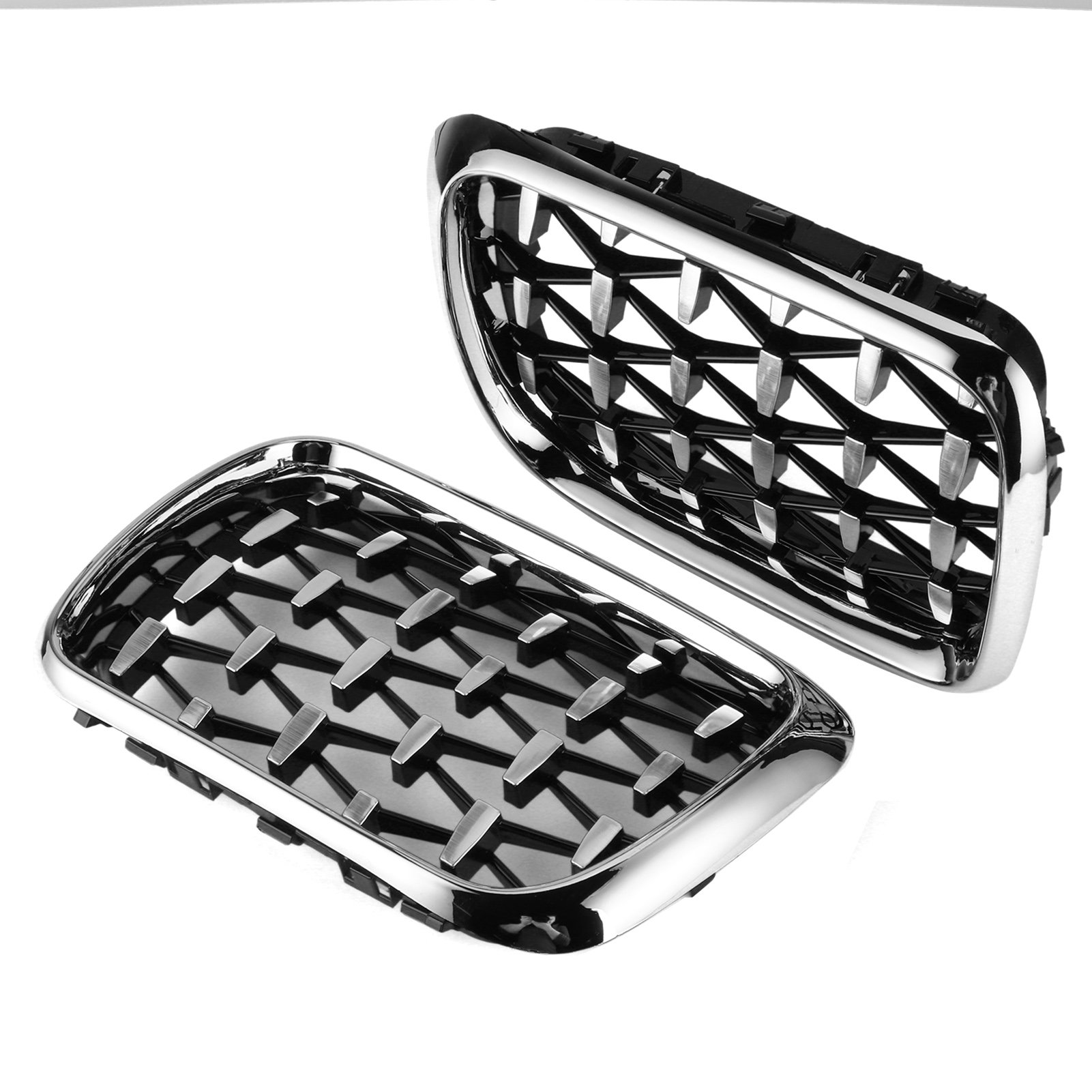 Paar Doppellamellen-frontgrills Für Bmw 3er E36 M3 (1997–1999), Verchromter Motorhaubengrill, Teilenummer 51138195151, 2er-set