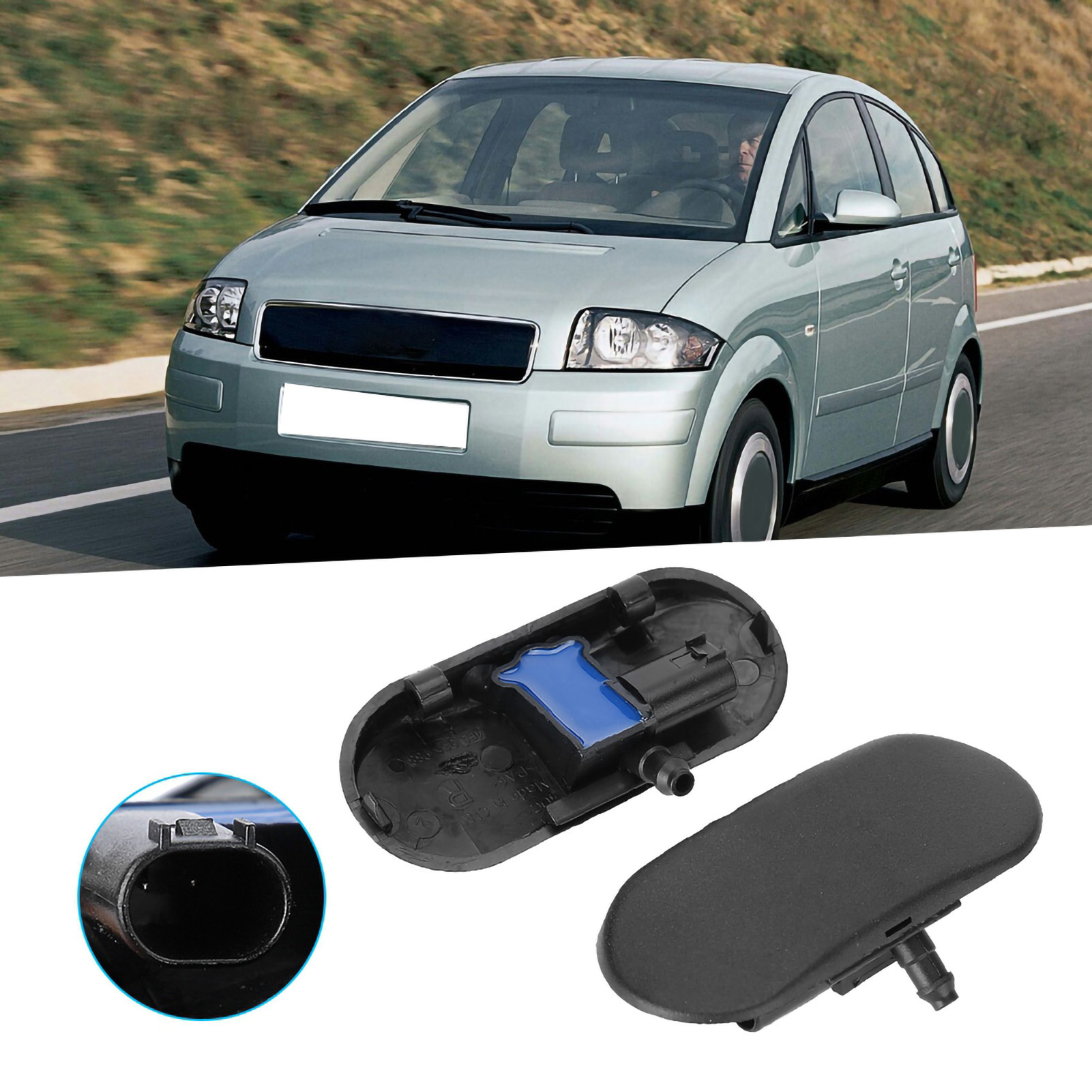 Set Mit 2 Scheibenwaschdüsen, Kompatibel Mit Audi A4 A6 4f0955988a, Wasserstrahlen, Sprühdüsen, Direkter Ersatz, Erstausrüsterqualität