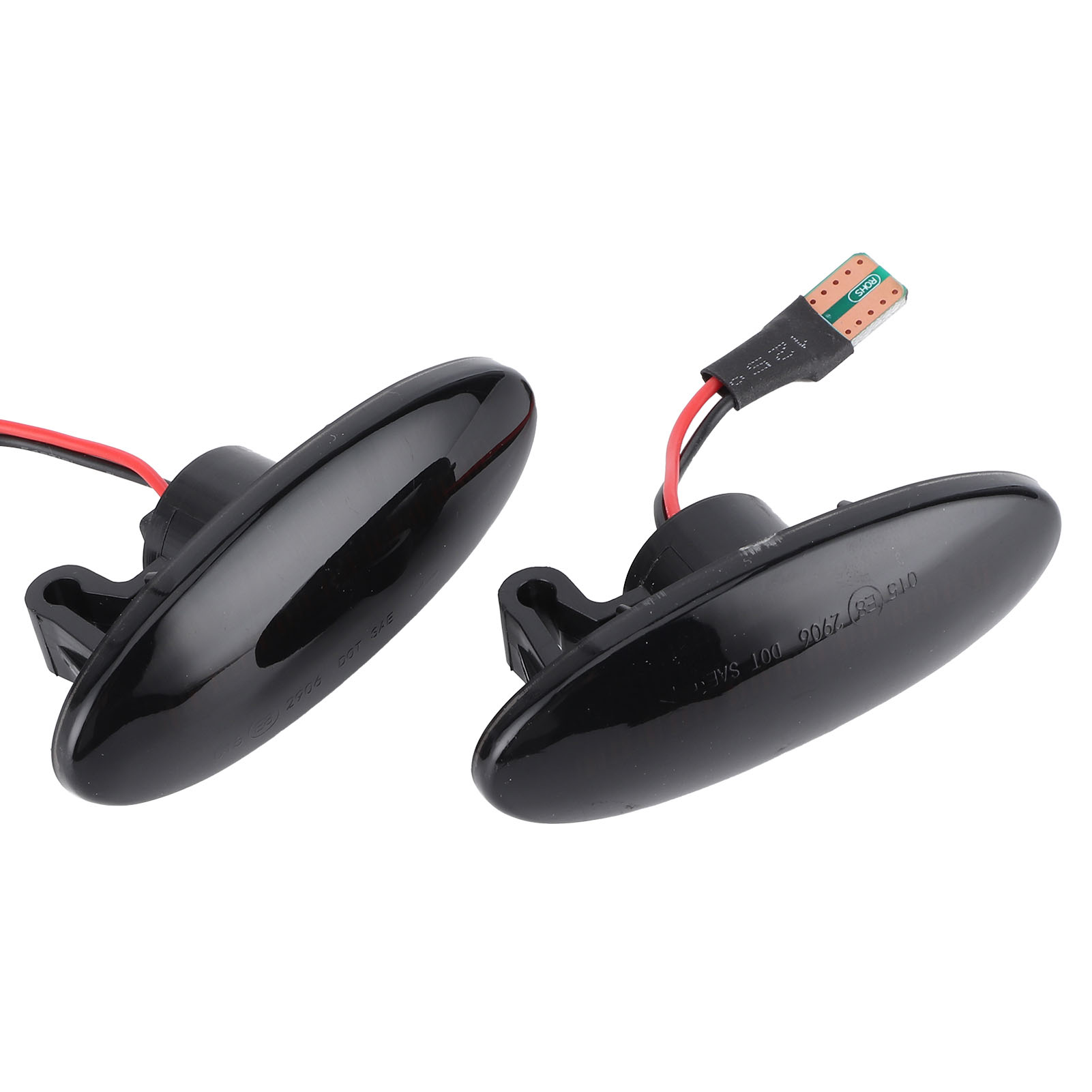 2 Getönte Seitenmarkierungsleuchten 26160-89900 26160-8990a Kompatibel Mit Nissan Juke F15 Note E11, Schwarze Flügelblinker