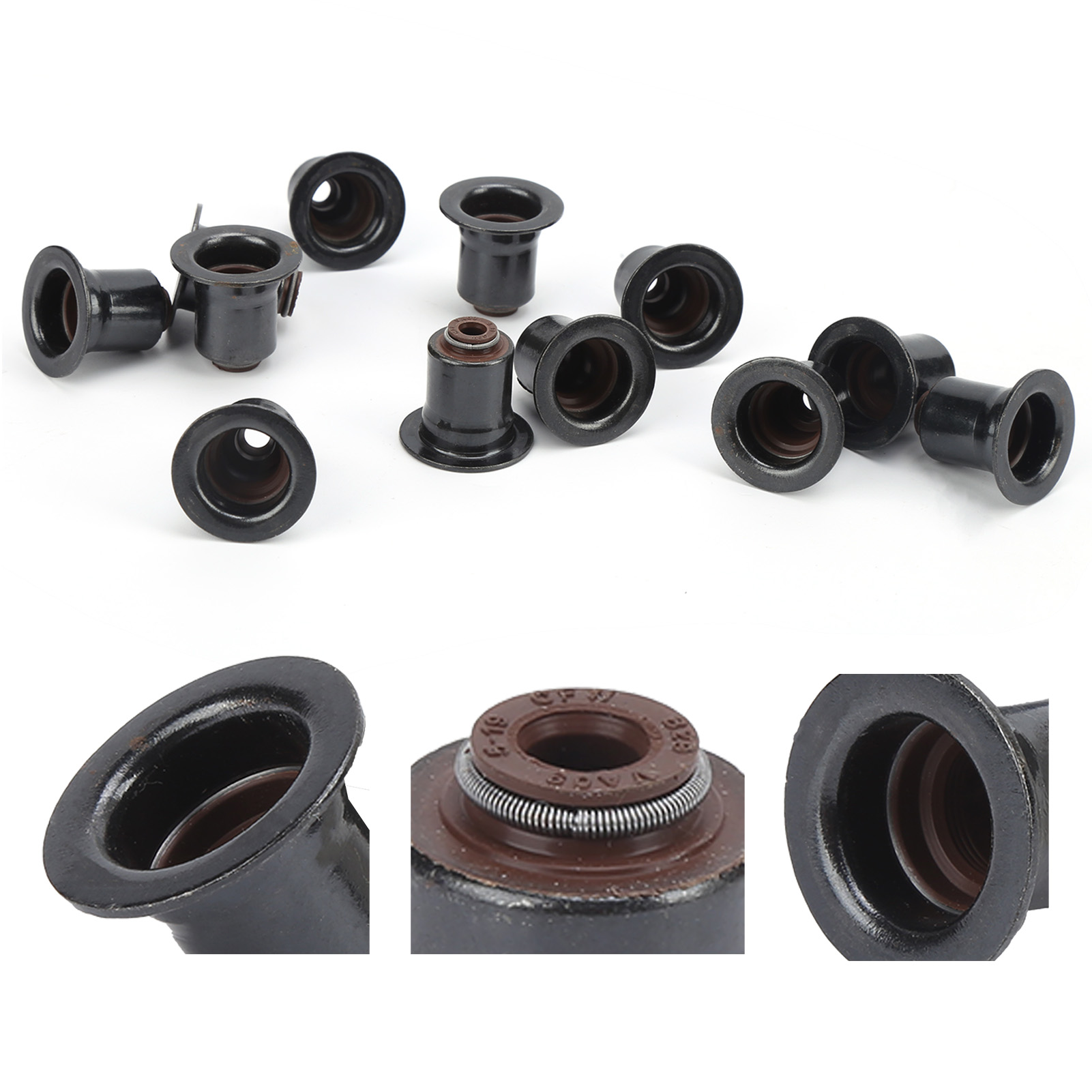 12-teiliger Ventilschaftdichtungssatz 11340034068, Kompatibel Mit Bmw 325i, 435i, 535i, 640i, M4, Dichtungsreparatur, 12-teilig