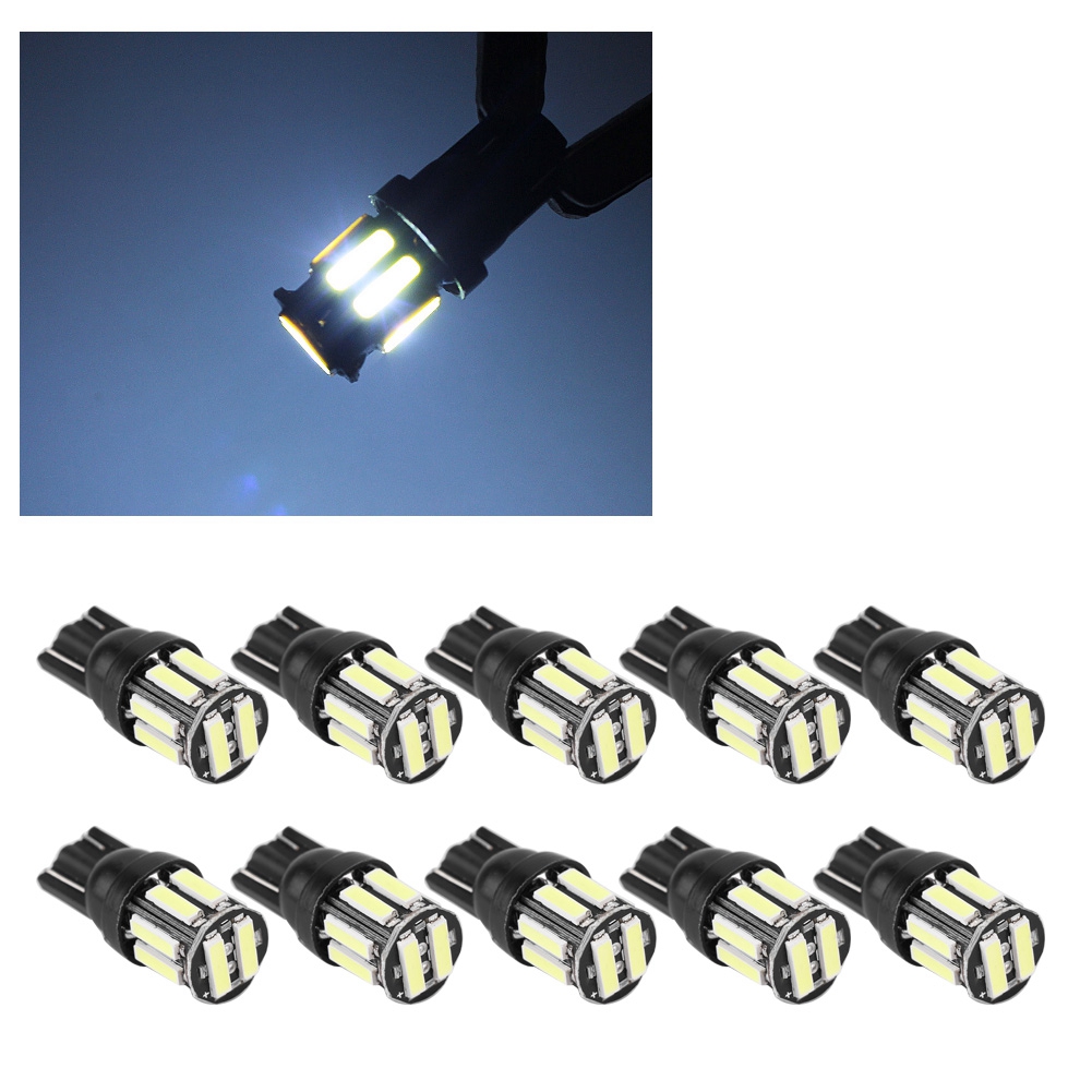 10er-pack T10 7020 10smd Led-lampen Für Autos, Kennzeichenbeleuchtung, Rückfahrscheinwerfer, Armaturenbrettbeleuchtung, Parkleuchten, Leselampen