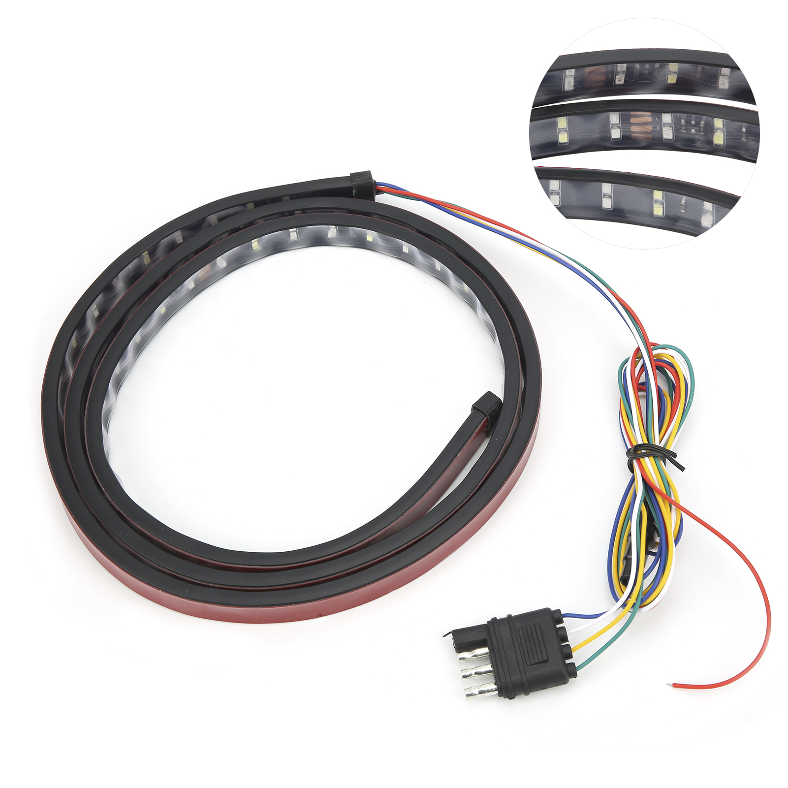 60 Zoll Langer, Zweireihiger Led-streifen Für Heckklappe, Bremslichter, Blinker, Kontrollleuchten Und Rückfahrscheinwerfer, Universell 12–24 V, Anhänger-lichtleiste
