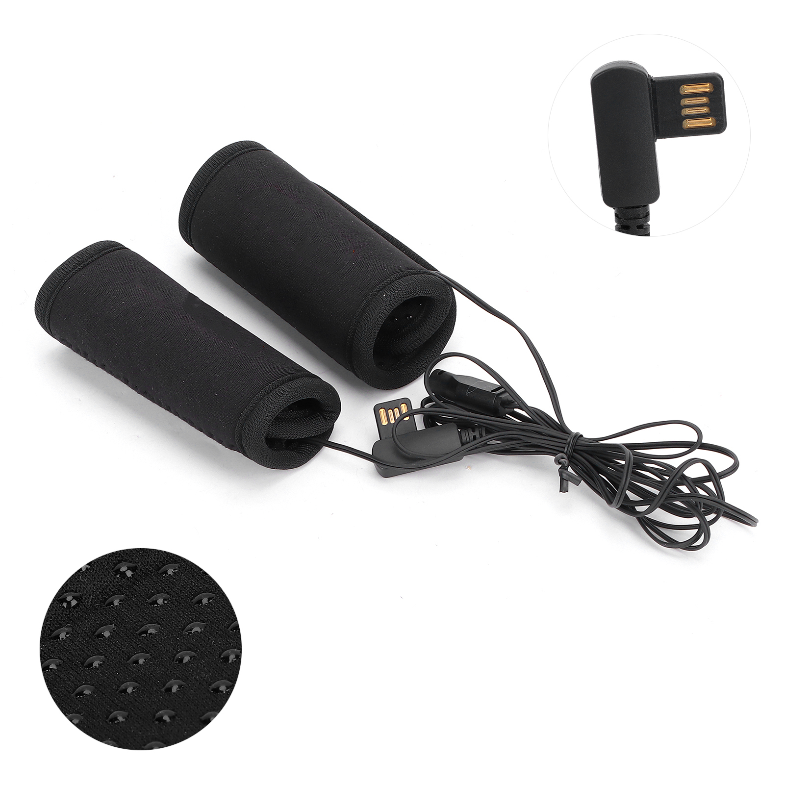 Usb-beheizbare Griffe Für Motorradlenker, 3 Heizstufen, Rutschfest, Ersatz Für 22-32 Mm / 0,9-1,3 Zoll.
