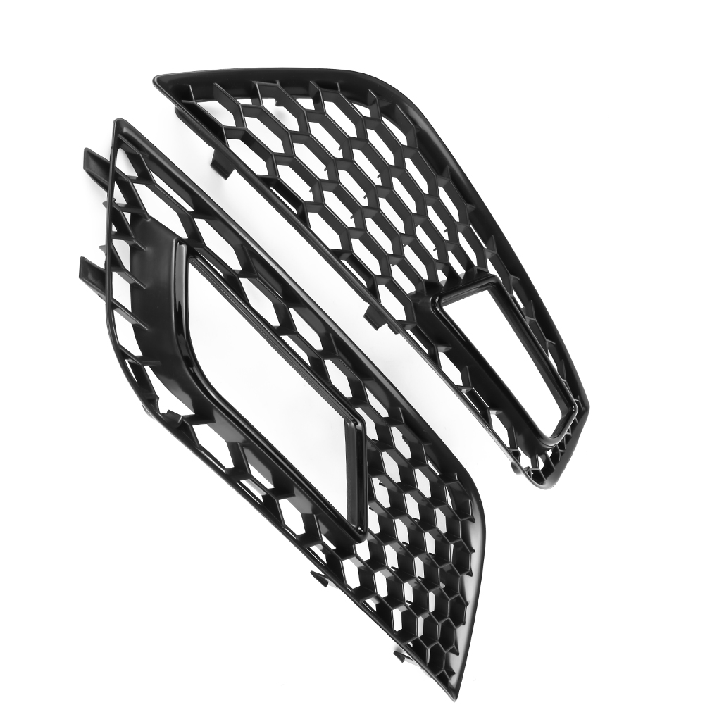 2 Nebelscheinwerfergitter, Rs4-stil, Glänzend Schwarz, Für Audi A4 B8.5 2013–2016, Austauschset