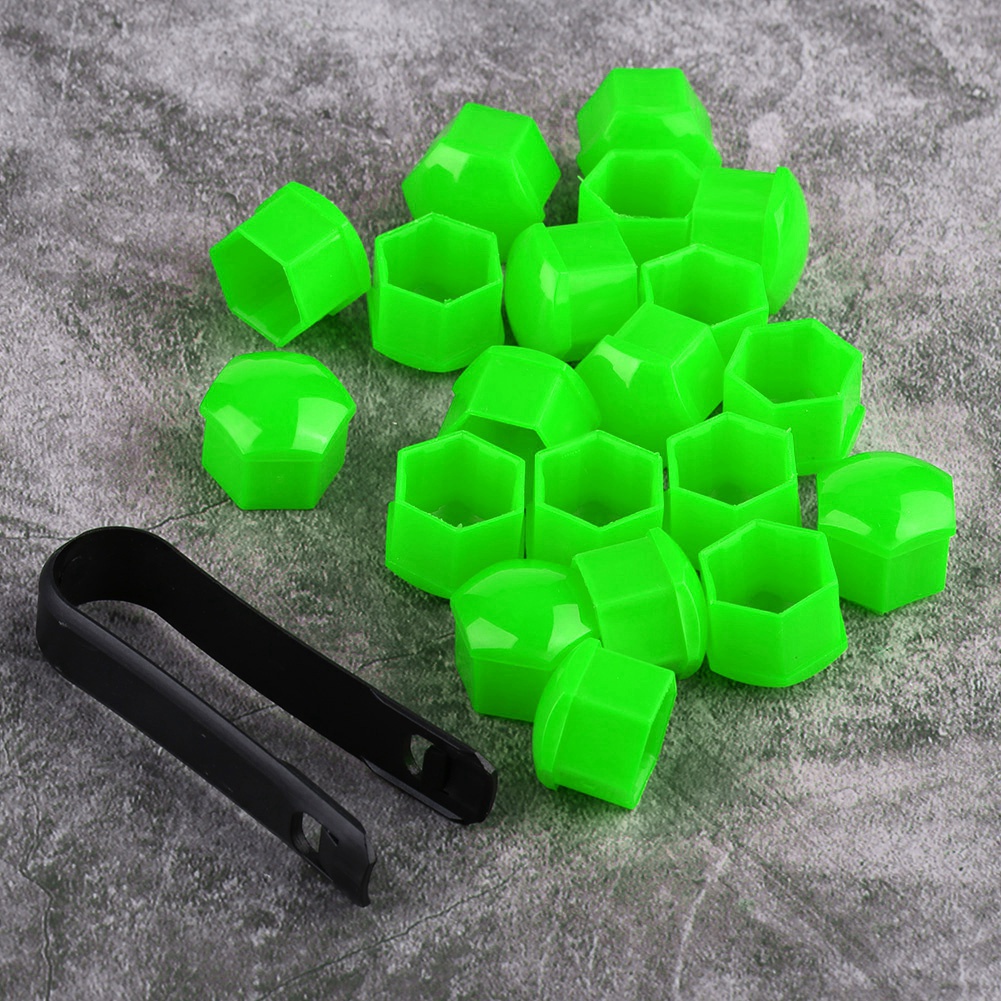 Diebstahlsichere Radmuttern 17 Mm X 20, Grüne Schutzkappen Für Radnaben, Diebstahlsichere Schrauben, Sicherheitsabdeckungen Für Felgen