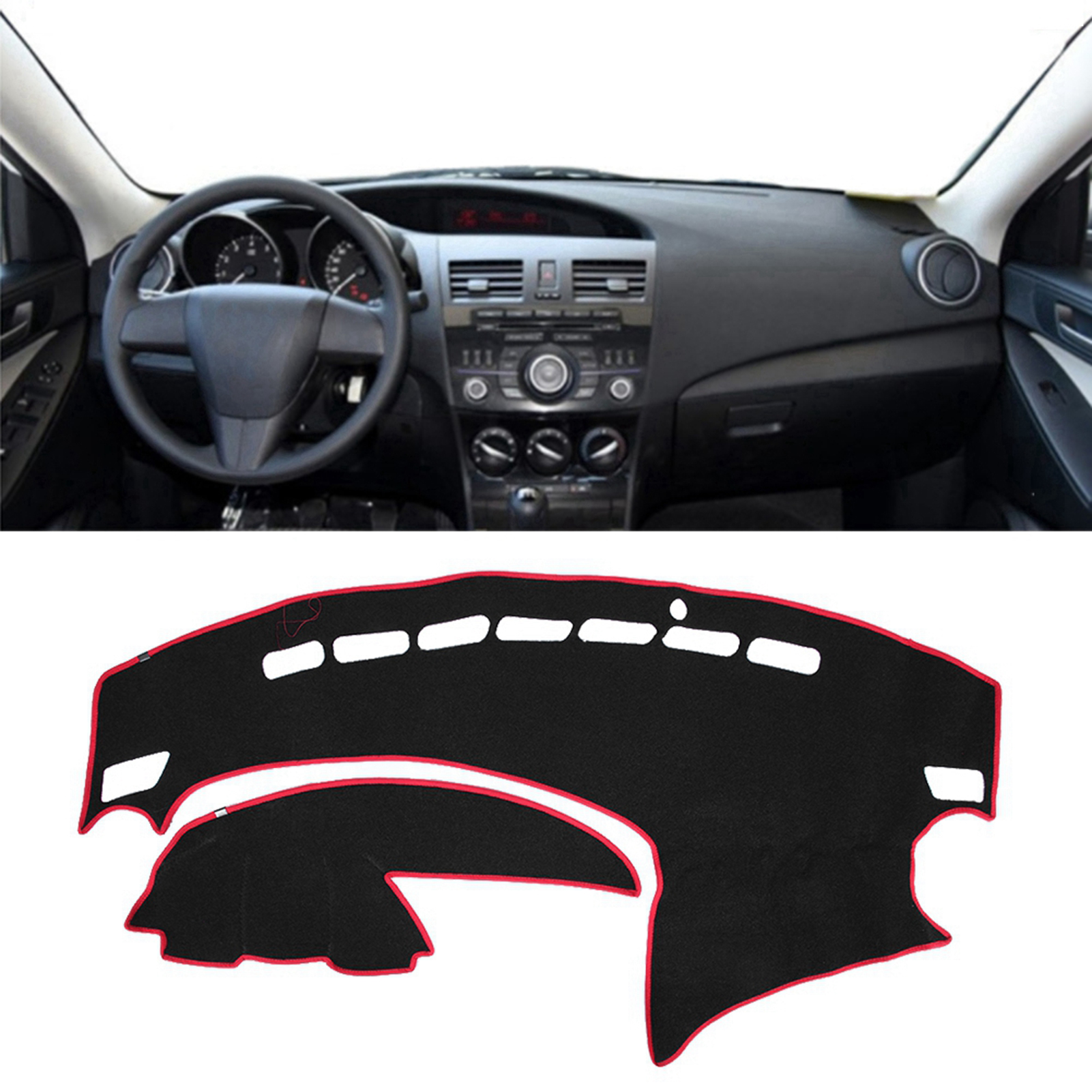 Sonnenschutzmatte Für Das Armaturenbrett Des Mazda 3 (2009–2013), Schutzmatte, Innenausstattung, Armaturenbrettabdeckung, 1-teilig