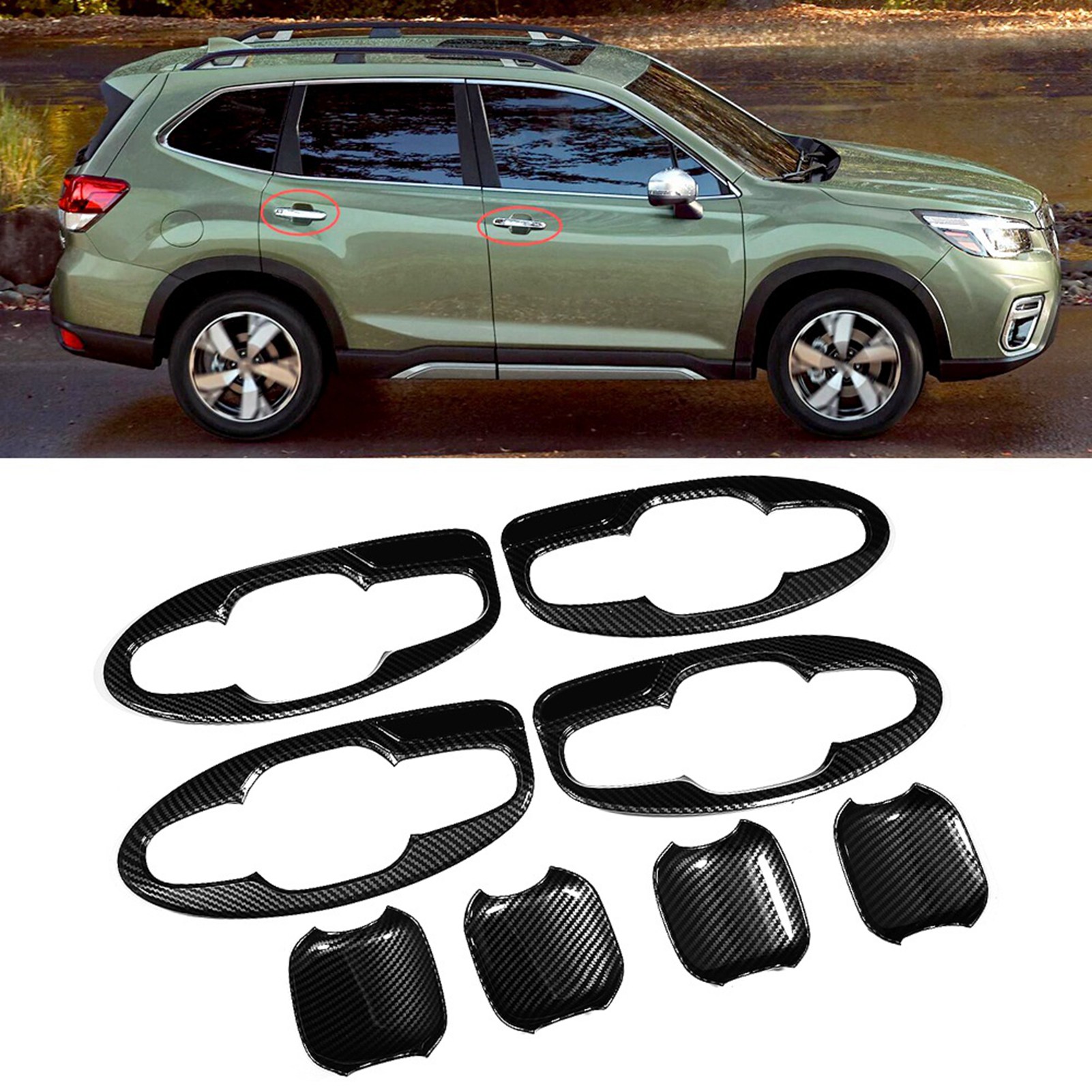 8-teiliger Türgriffschutz Für Subaru Forester Sk 2019 – Kratzfeste Innenverkleidung, Chrom-finish, 8-teiliges Set