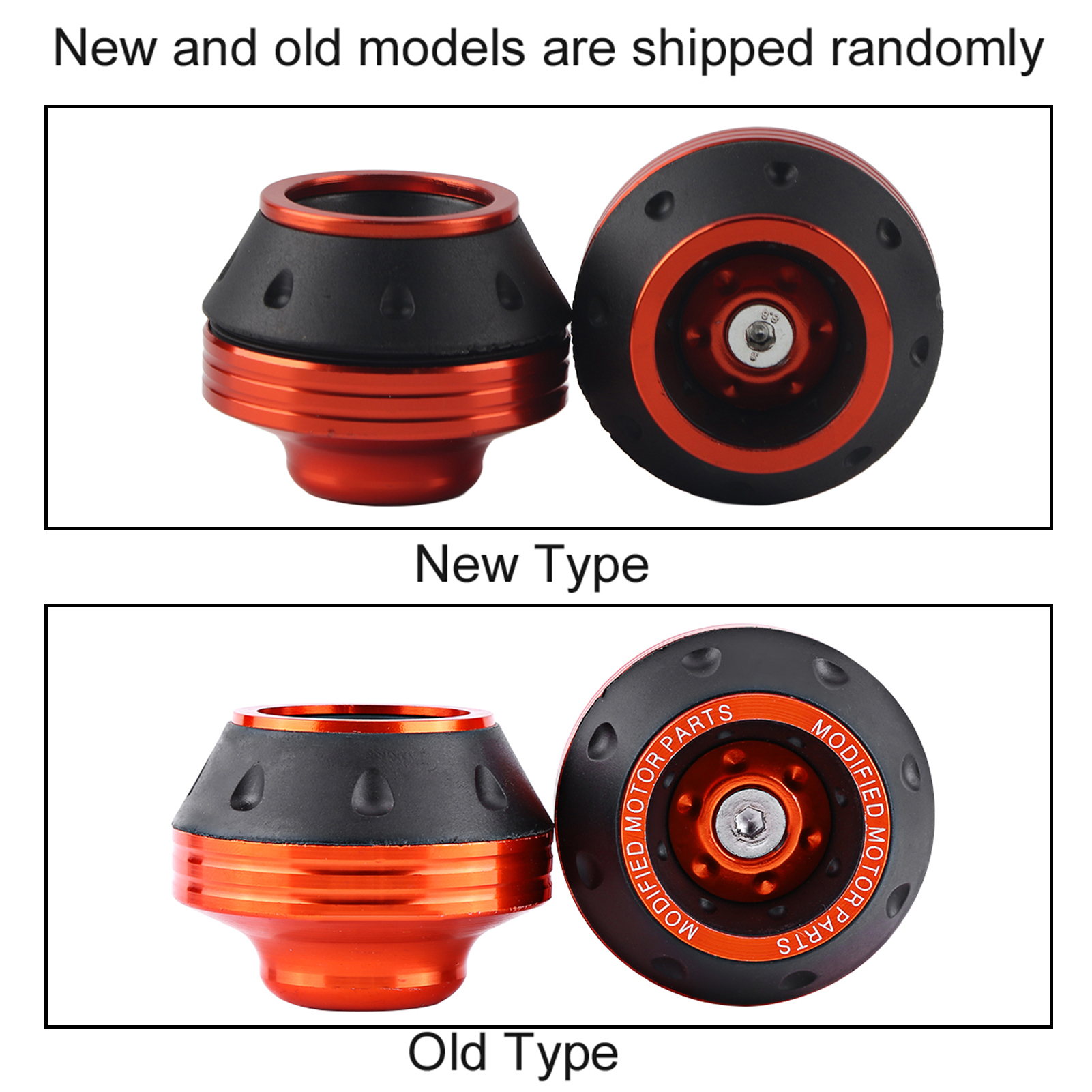 Orangefarbener Cnc-gefräster Aluminium-motorrad-sturzschutz, Paar Lenker- Und Rahmenschrauben Für Roller, Seitenschutzset, Sturzschutzzubehör Für Motorräder.