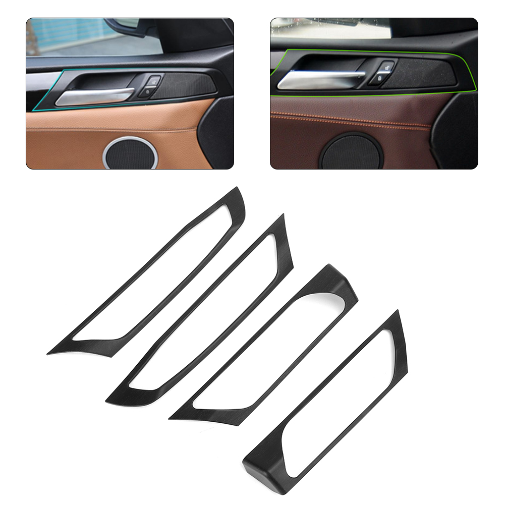 4-teiliges Set Türgriffrahmen-zierleisten Im Eichenholz-design Für Den Innenraum, Passend Für X3 F25 2014-2017