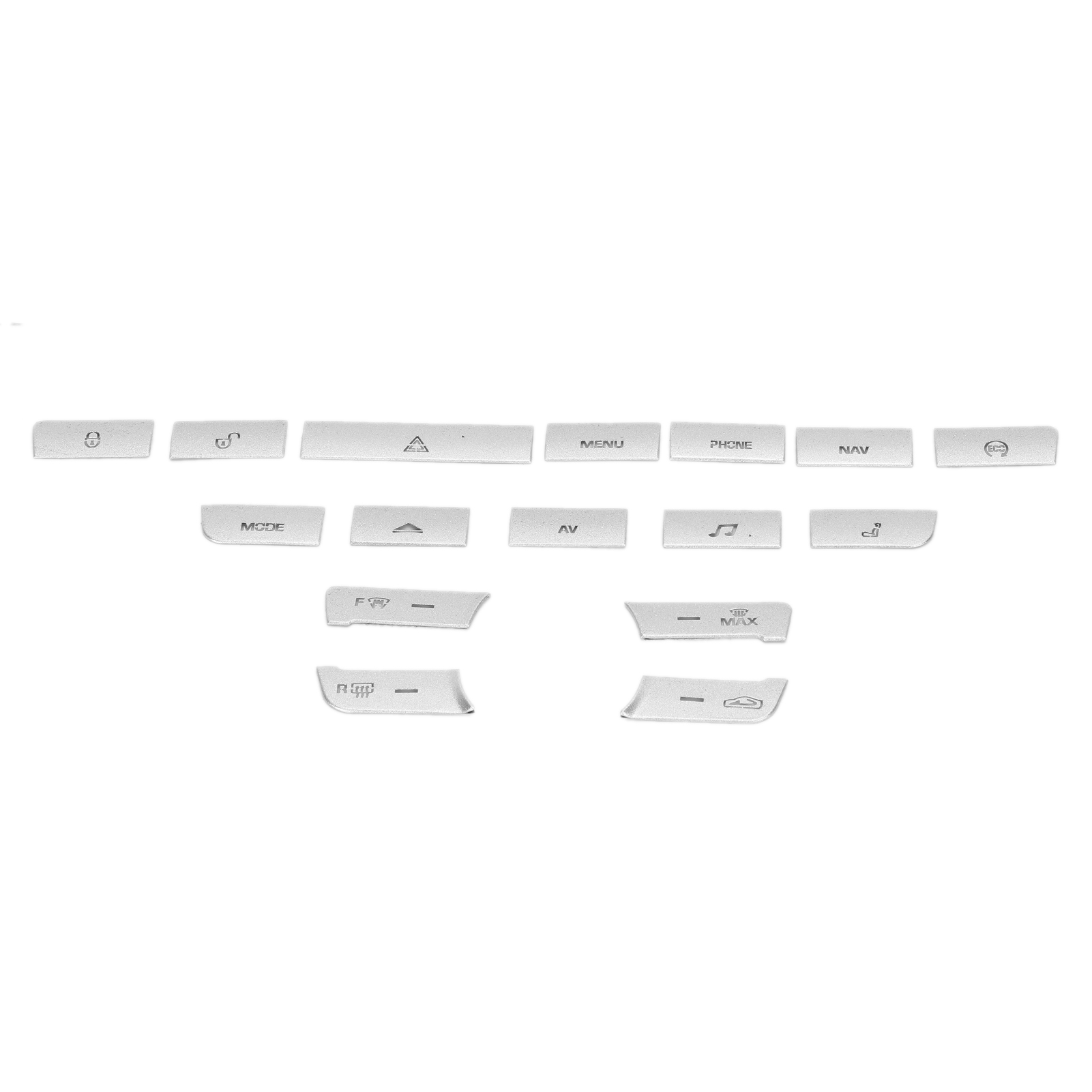 16-teiliges Set Klimaanlagen-tastenabdeckungen, Silberfarben, Ersatz Für Jaguar Xj 13–15