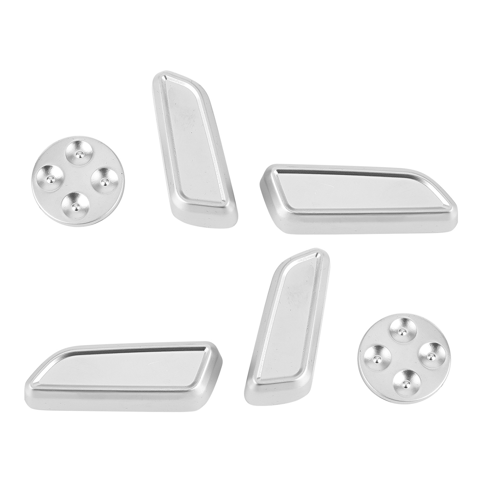 6-teiliges Set Autositz-verstellknopf-zierleisten Aus Aluminiumlegierung, Kompatibel Mit Tesla Model 3/y/x/s