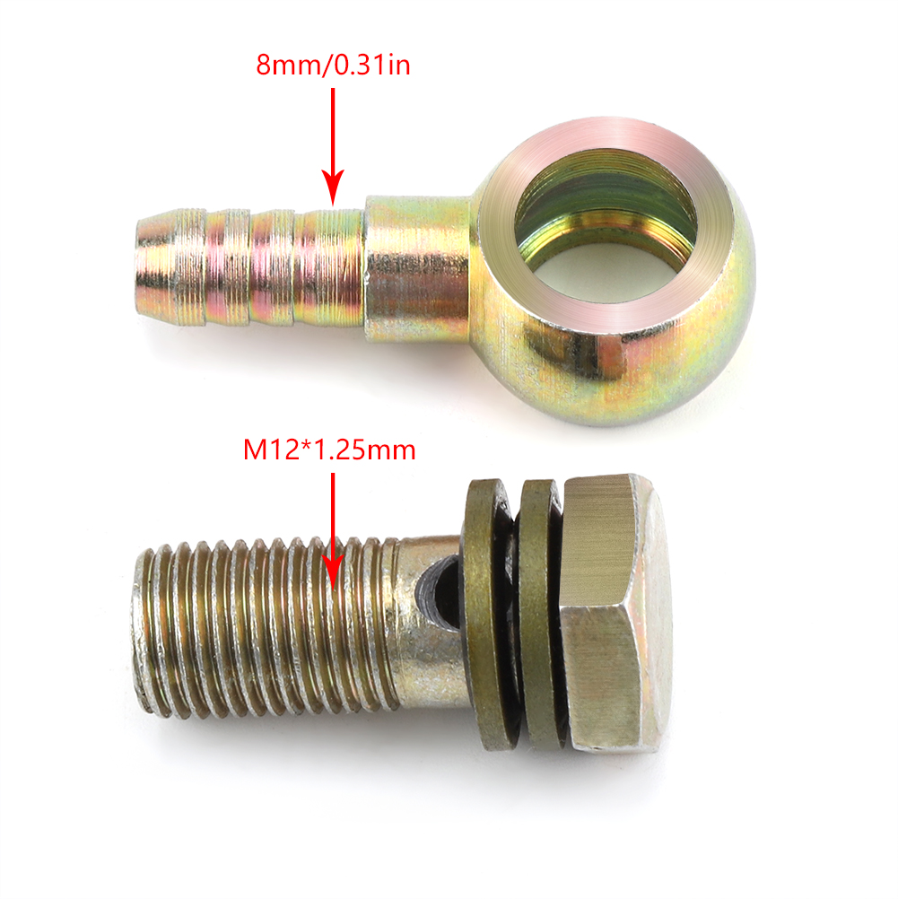 Paar M12 X 1,25 Mm Motorrad-ölkühleradapter, M8 Kugelkopf-befestigungsstopfen, Aluminium-umrüstsatz, Reparaturset Für Individuelle Anpassungen.