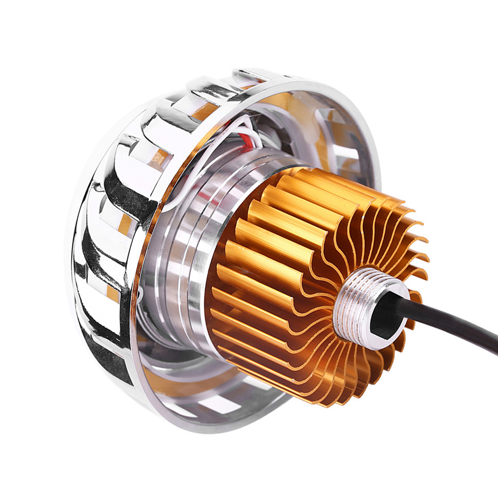 Motorrad-led-scheinwerferprojektor Mit Dualoptik (angel, Demon, Eye, Cyclone, Blau, Rot)