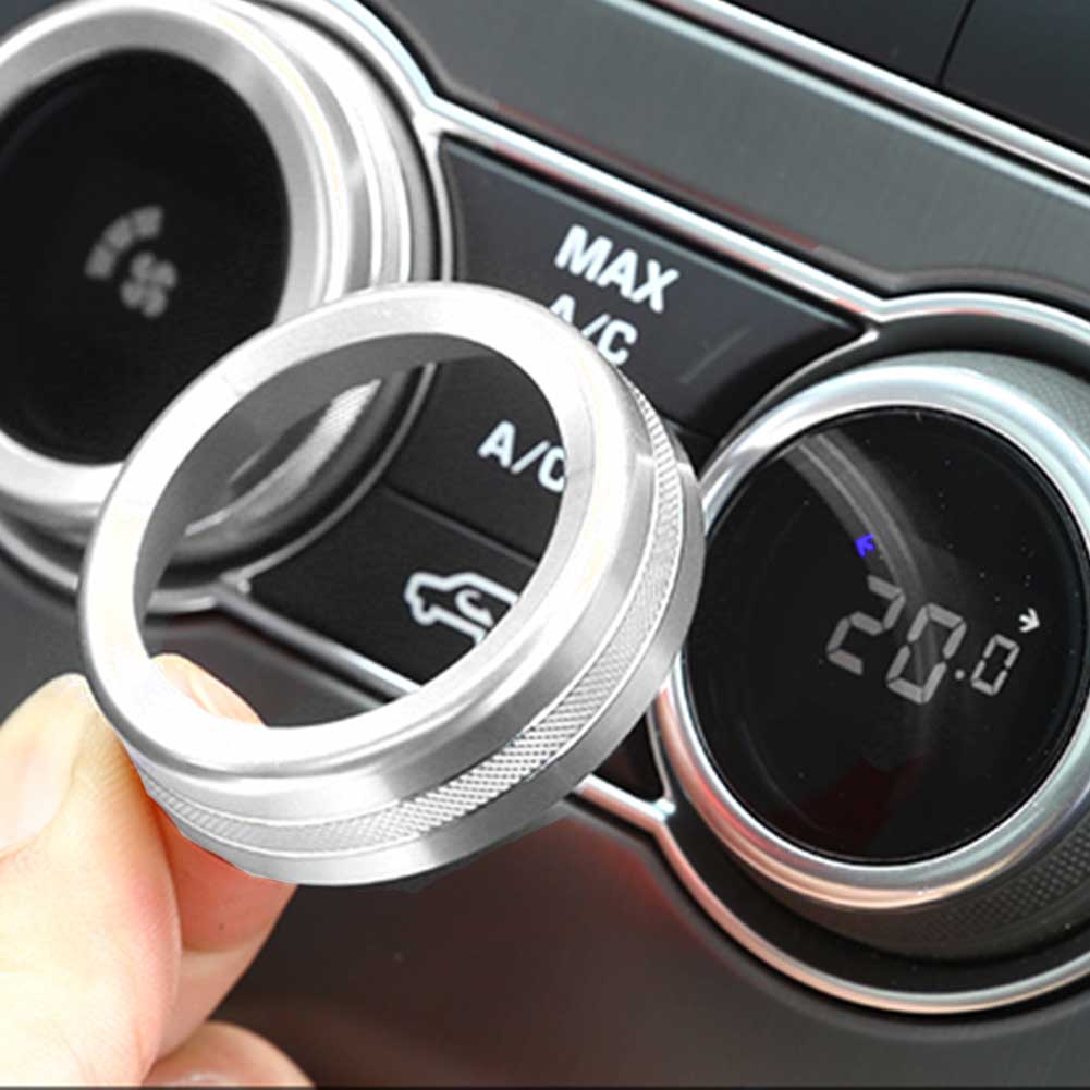 4 Chrom-zierknöpfe Für Die Klimaanlage, Kompatibel Mit Range Rover Sport Vogue Autobiography – Silbernes Dekorset