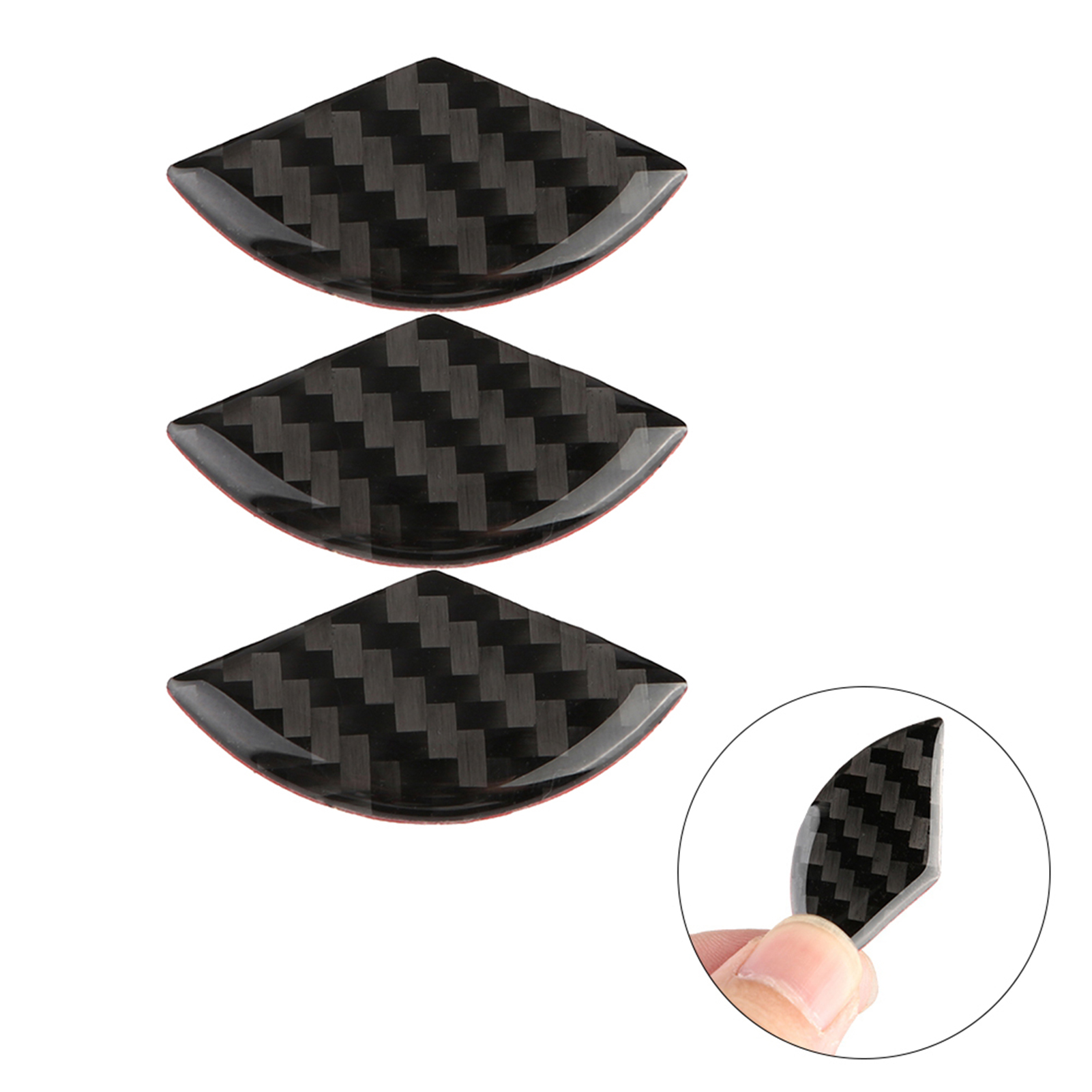 3-teiliges Set Zieraufkleber Aus Kohlefaser Für Das Lenkrad, Passend Für Mercedes C-klasse W204 (2005-2012)