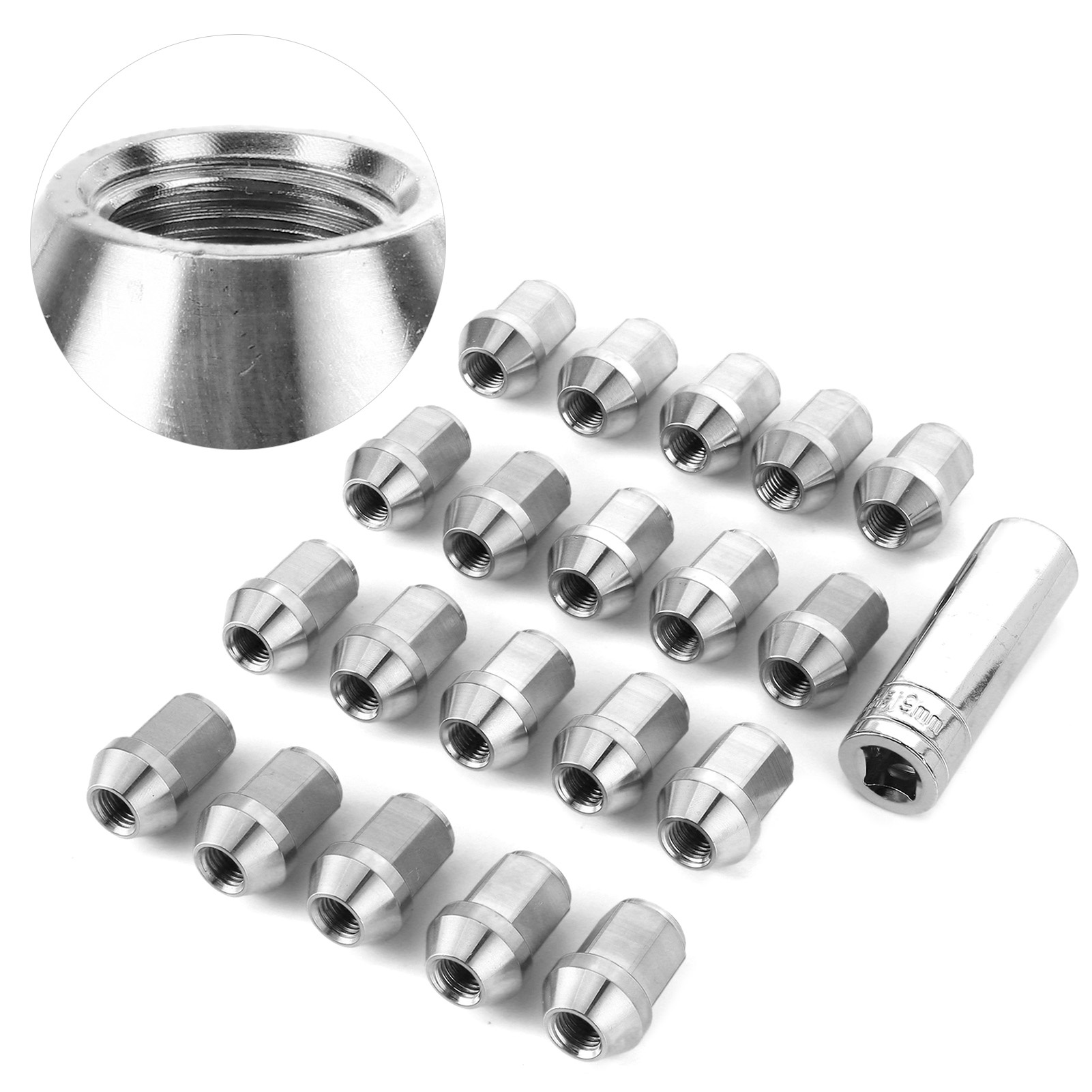 Radmuttern Aus Edelstahl M12x1,5, 20er-pack, Universalgewinde, Autozubehör