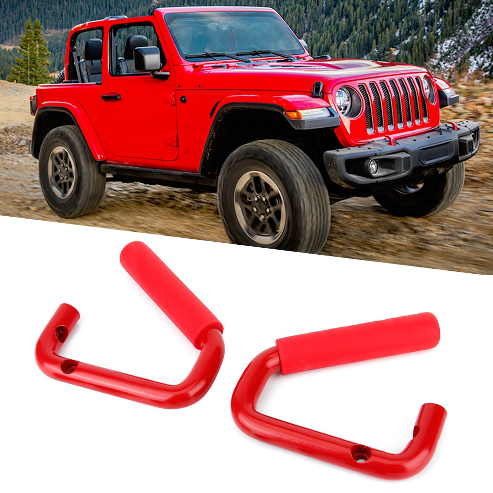 Rutschfeste Haltegriffe Aus Aluminiumlegierung Für Jeep Wrangler Jk 2/4-türer (2007–2019), Rot