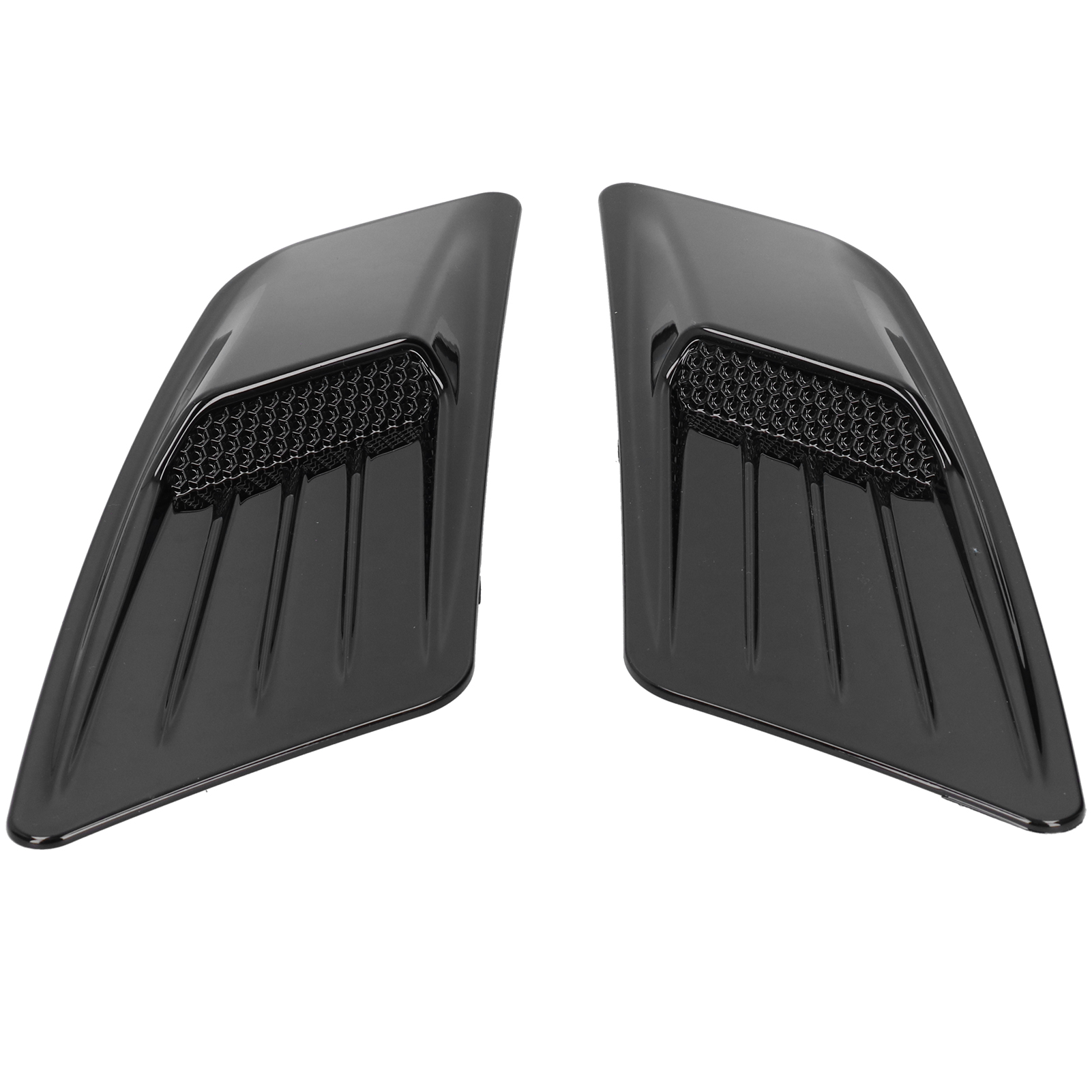 2x Universal-lüftungsgitter In Glänzendem Schwarz Für Die Motorhaube, Kompatibel Mit Ford Mustang 2015-2017