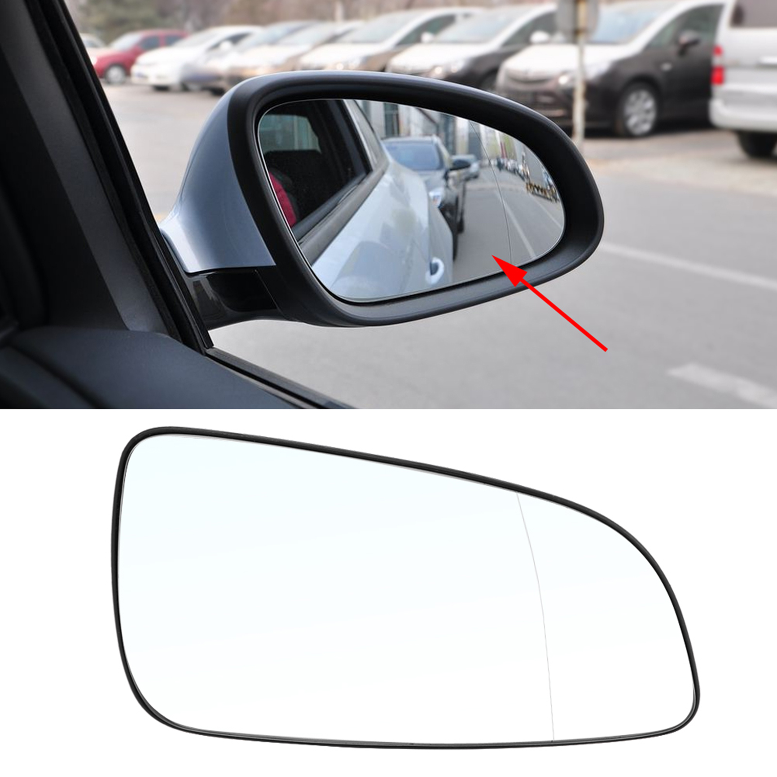 Rechtes Außenspiegelglas Für Opel Astra (2004–2008), Fahrertürspiegel, Teilenummer 6428785, Autoersatzteil, Spiegelglas