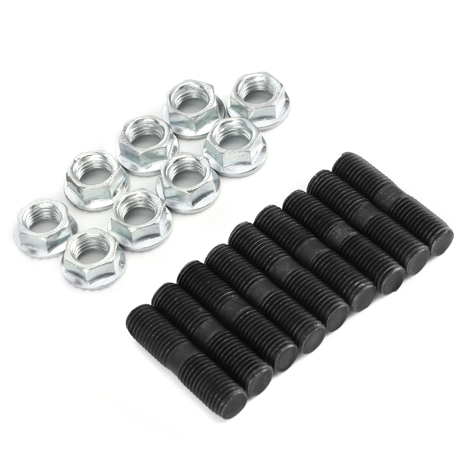 Satz Mit 9 M10x1,25 Turbobolzen Mit Sicherungsmuttern, Mitsubishi-kompatibles Autozubehör, Robuste Motorbefestigung, Hochwertiges Ersatzteilset.