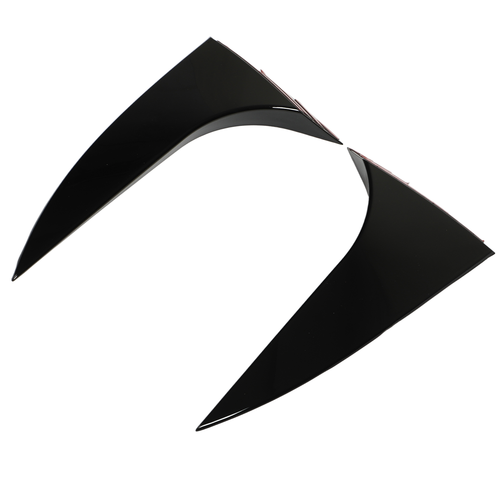 Paar Heckscheiben-seitenspoiler, Kompatibel Mit Ford Focus Schrägheck (2015–2018), Glänzend Schwarz, 2-teiliges Set