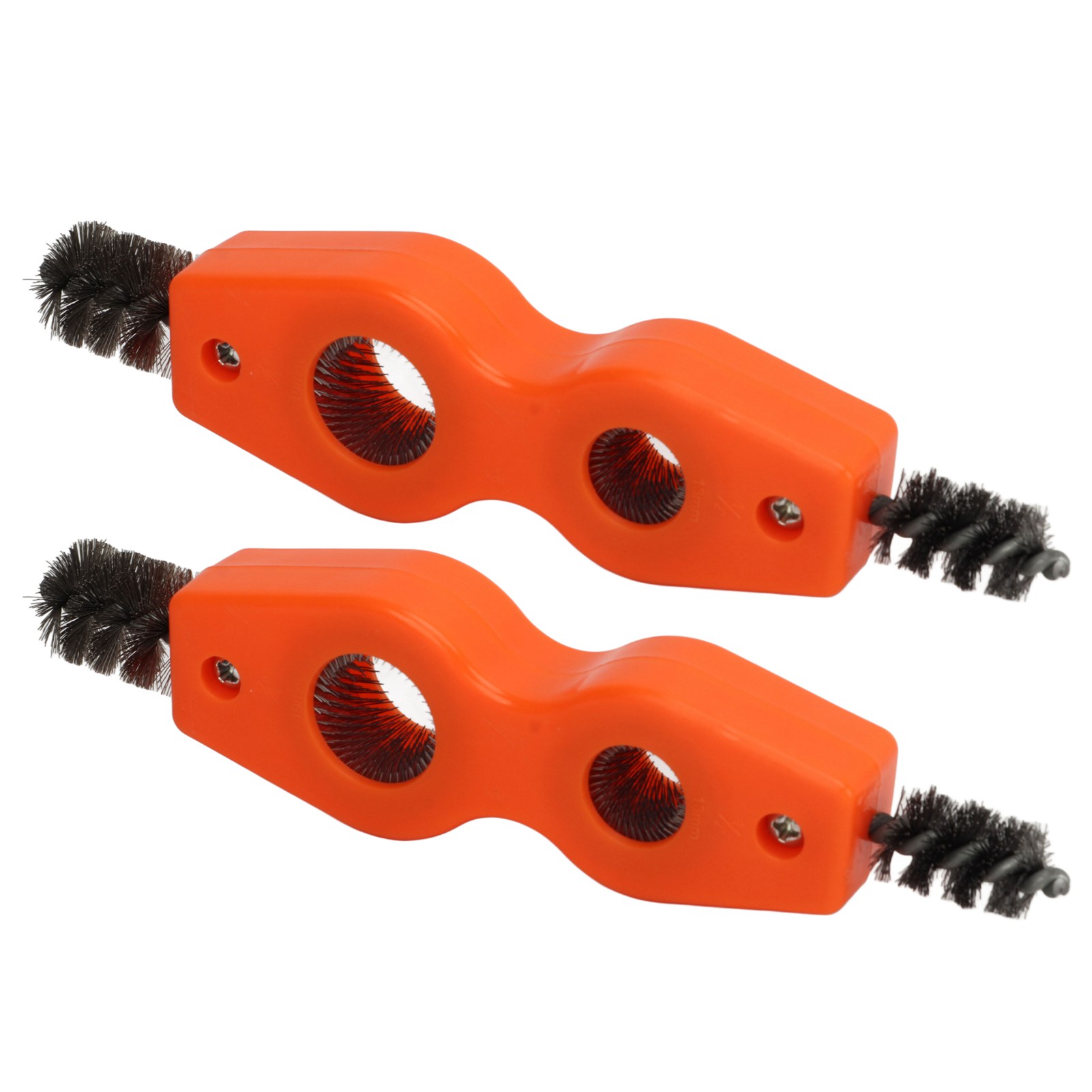 4-in-1 Autobatterie-reinigungsbürste, 2-teilig, Orange, Robuster Metalldraht, Kompatibel Mit 1/2 Und 3/4 Zoll, Vielseitiges Reinigungswerkzeug.