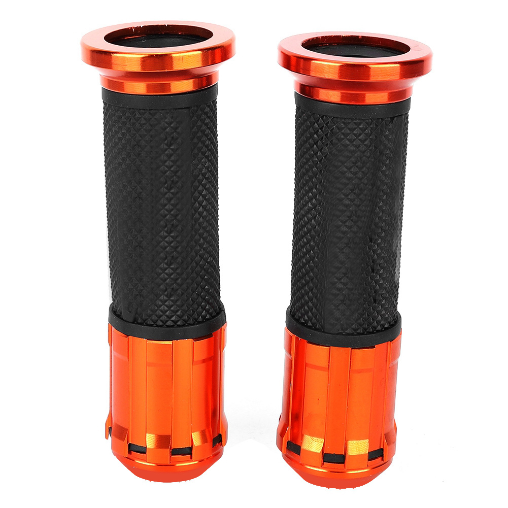 Universeller Motorrad-lenkergriff Aus Aluminium Und Gummi, Orange