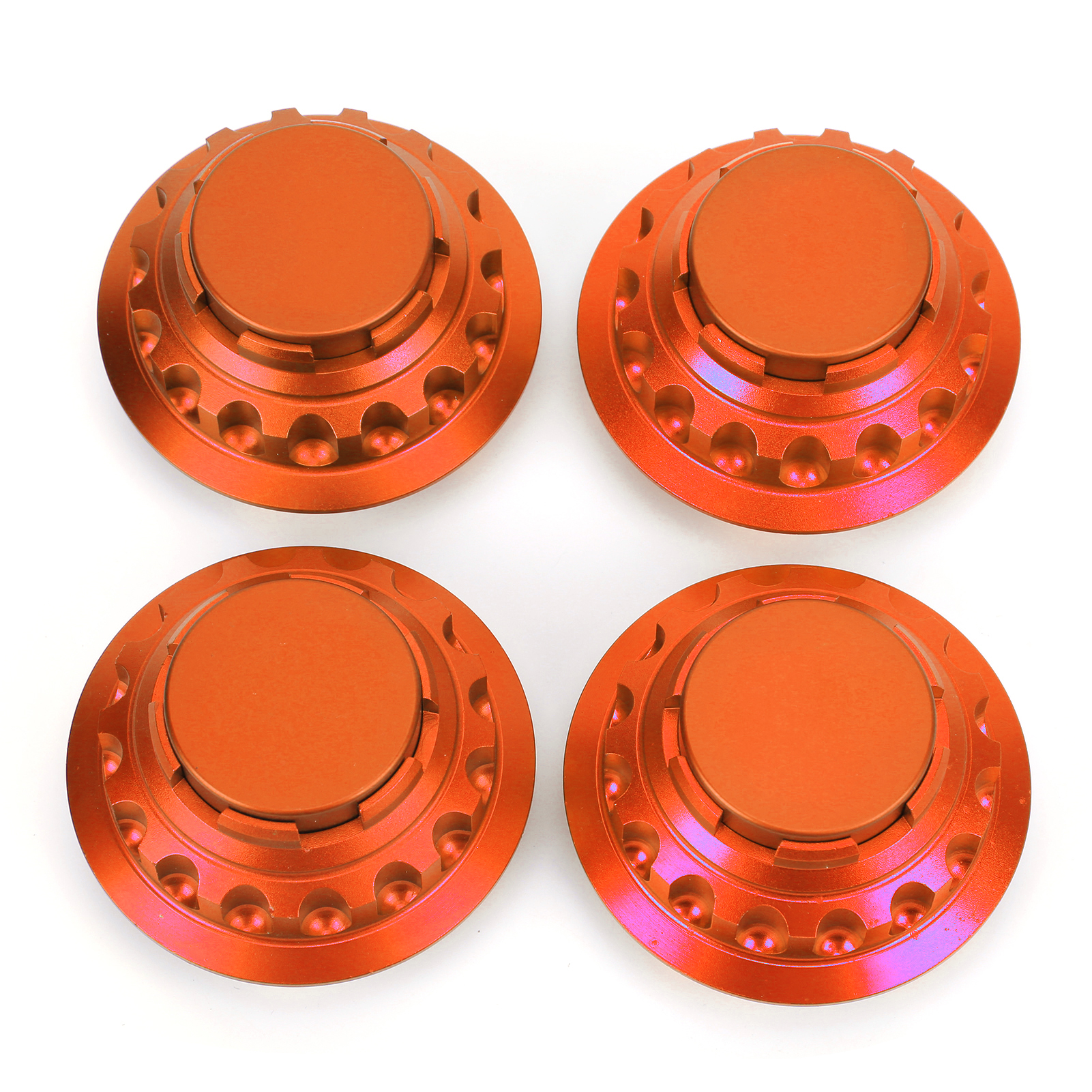 4 Felgen-nabenkappen 3-in-1 Aluminiumlegierung Orange 7pp601149a Ersatzzubehör