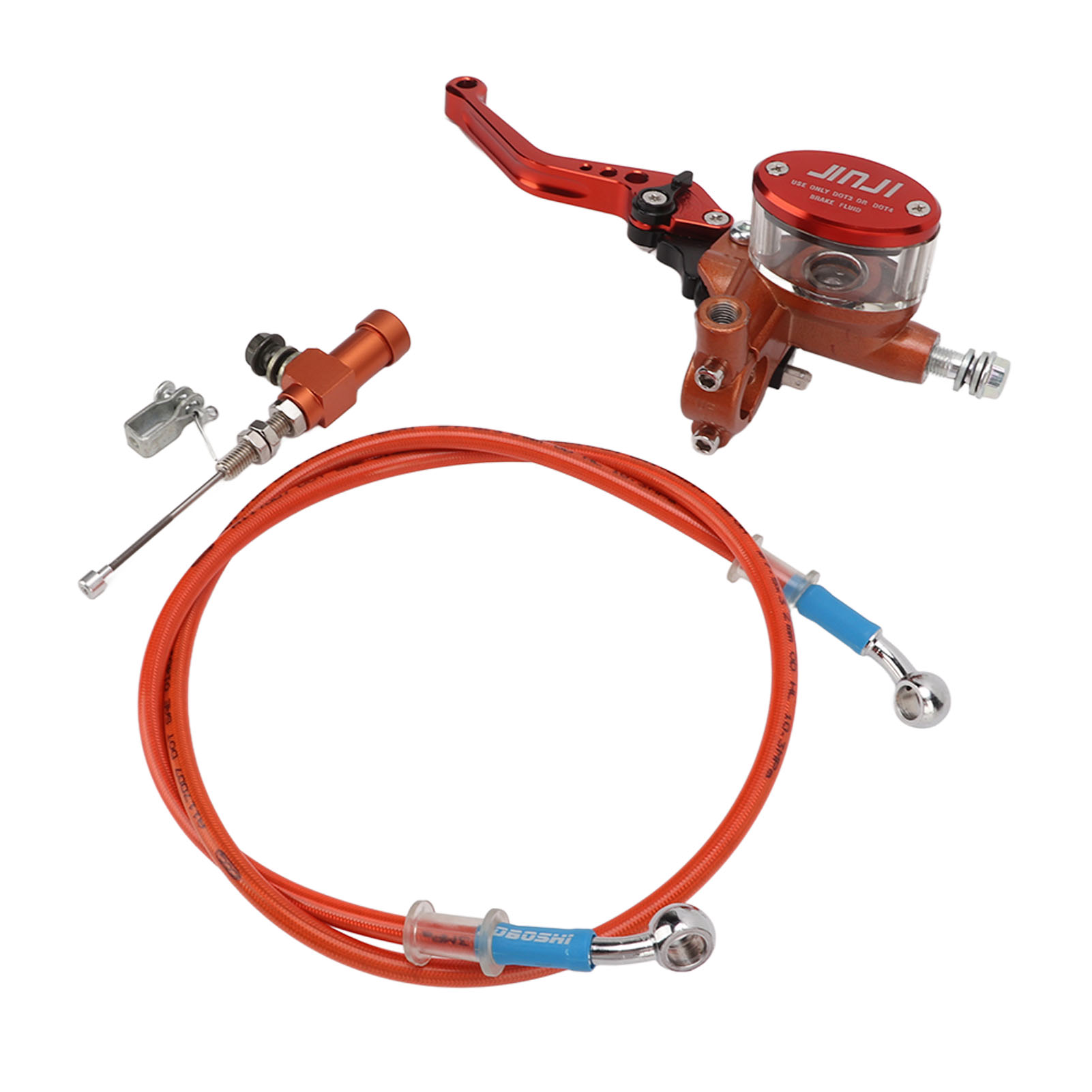 Motorrad-brems- Und Kupplungshebel Mit Zügen, Universelles Set, 6-fach Verstellbar, Kompatibel Mit 22-mm-lenkern (7/8 Zoll), Orange