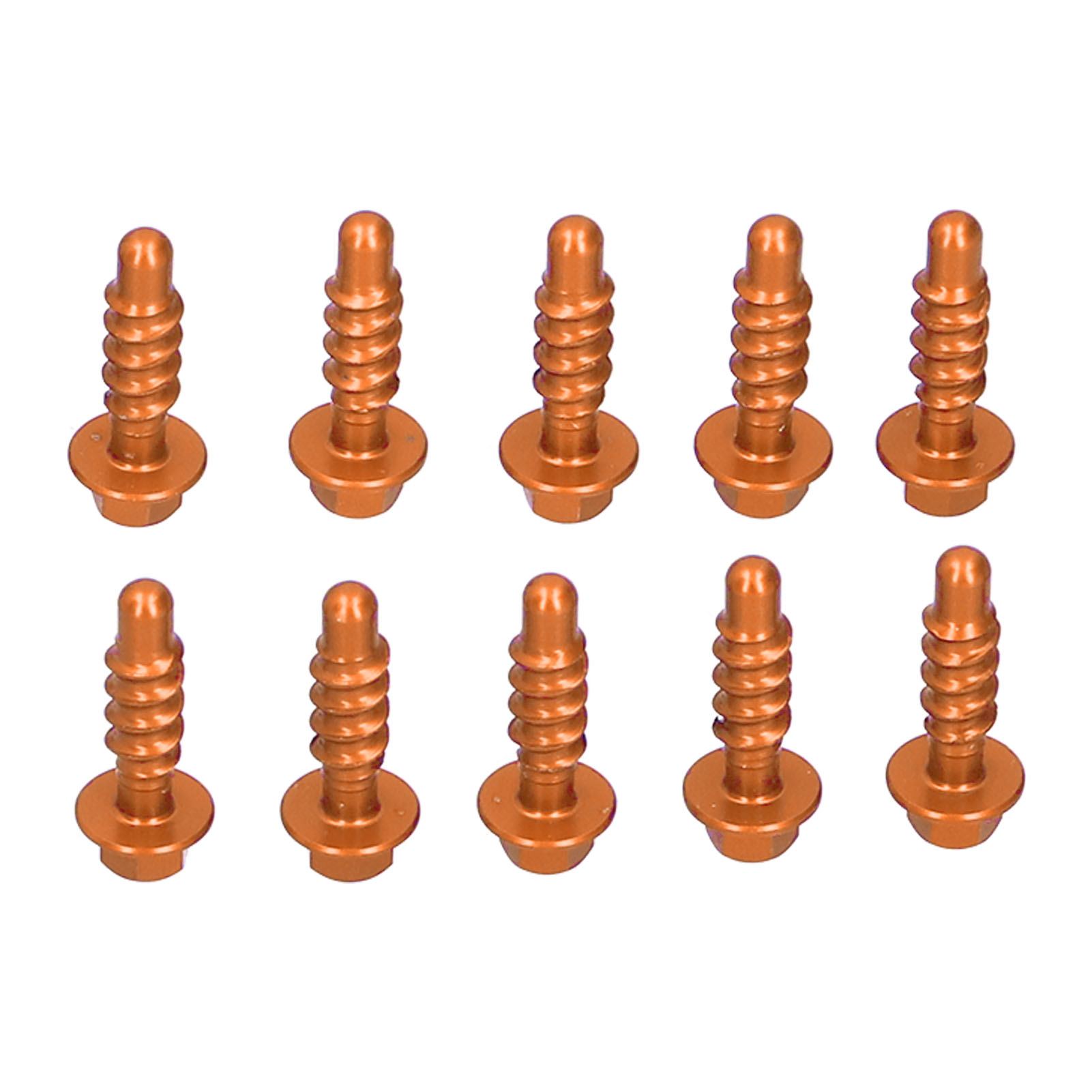 Selbstschneidendes Schraubenset, Eloxierte Ausführung, Kompatibel Mit 125, 150, 200 Exc, Xc, Sxf, Excf Und Xcf 1997-2020 (orange)