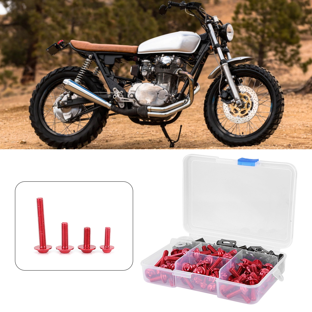 177-teiliges Motorradschrauben-verkleidungsschrauben-set, Universell M5/m6, Passend Für Yamaha Sportmotorräder, Rot