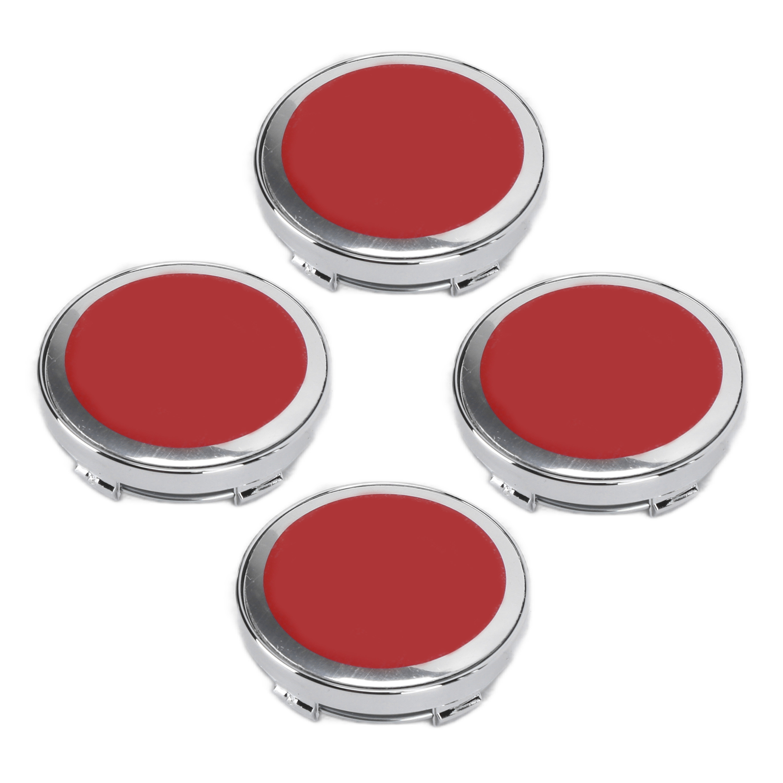 4 Radkappen, Aluminium, Rostfrei, Kratzfest, 4er-set Für Fiat 500, Rot