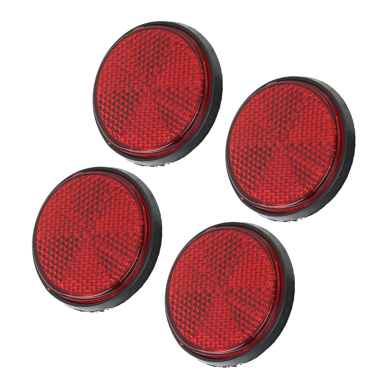 Set Mit 4 Runden, 2 Zoll Großen Roten Reflektoren Für Fahrräder, Lkw, Anhänger, Boote, Roller – Sicherheits-reflexionsvorrichtung